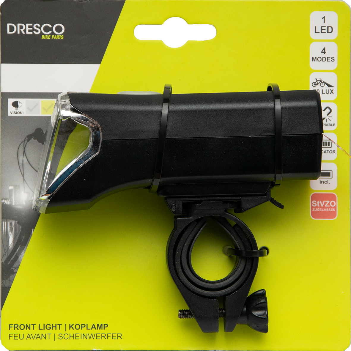 Dresco Batterie-Frontlicht AVENUE 70 Lux