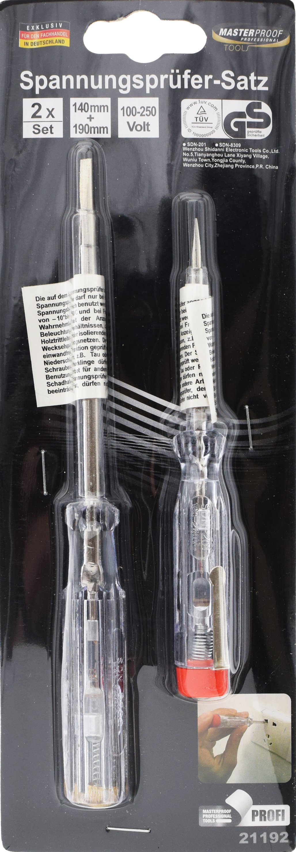 Spannungsprüfer-Set 140 mm & 190 mm