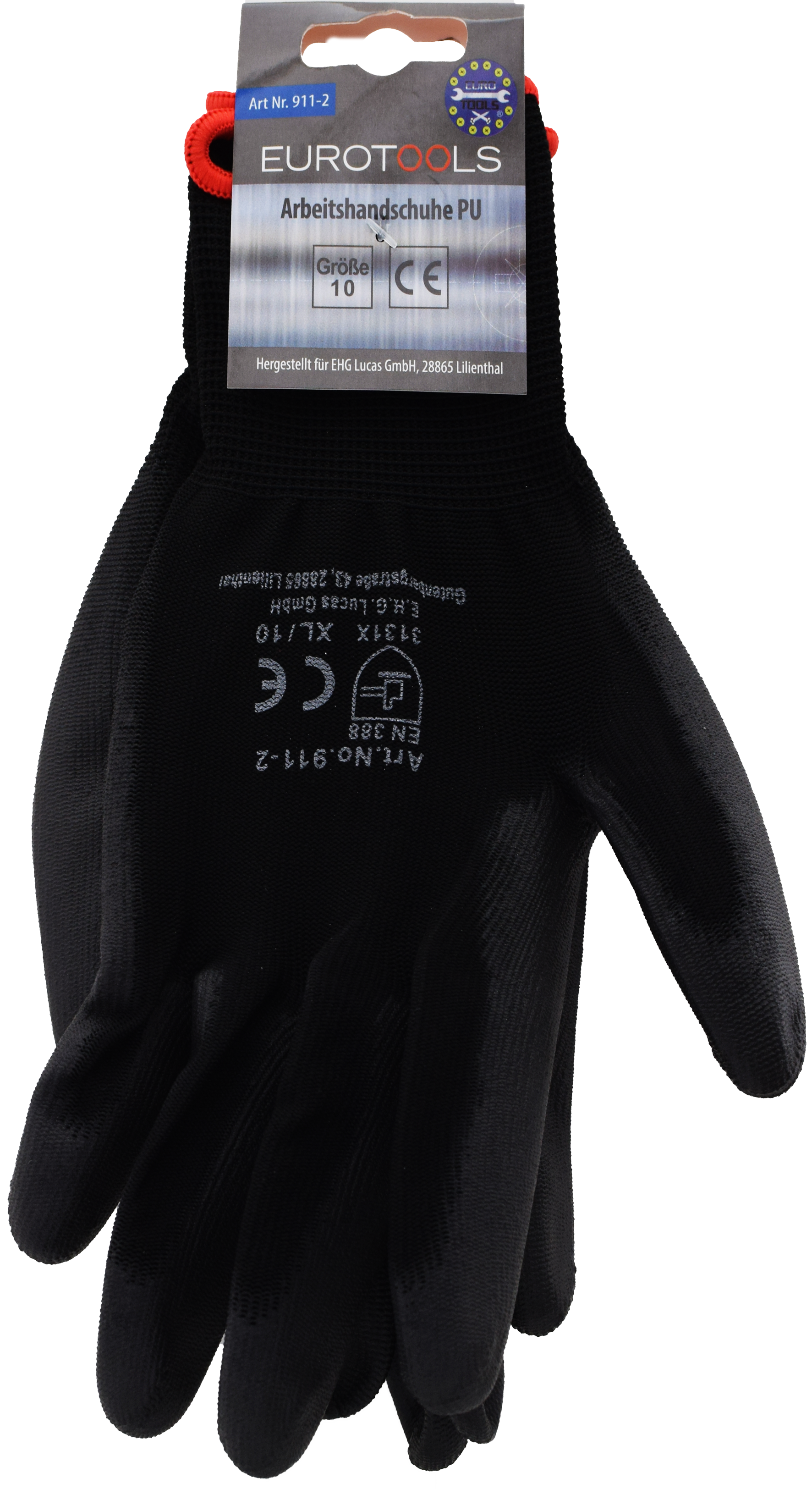 Arbeitshandschuhe schwarz / rot