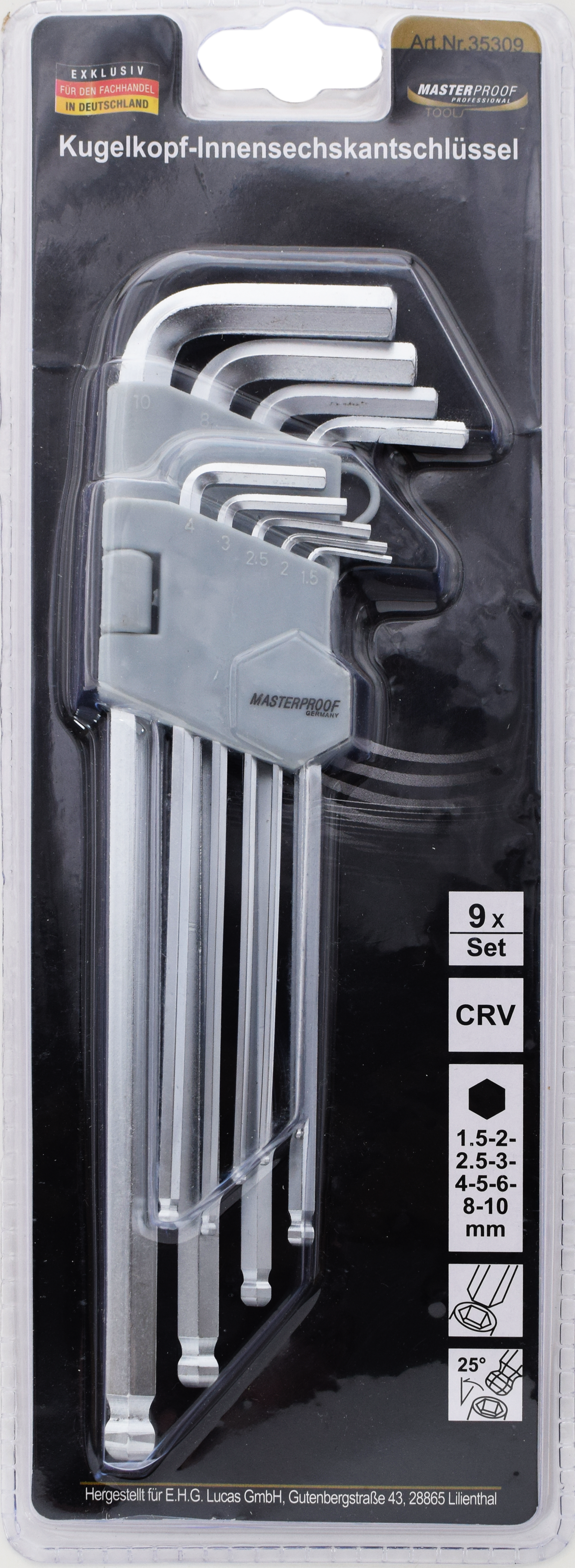 Kugelkopf Innensechskantschlüssel-Satz mit Halter