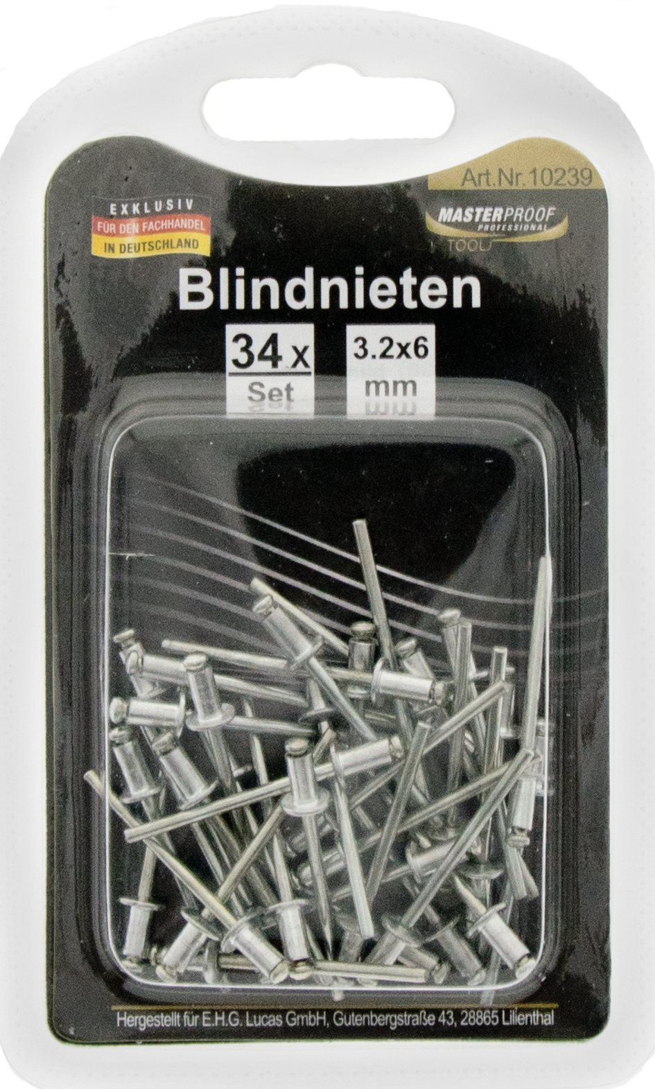 Blindnieten 3,2 x 6 mm