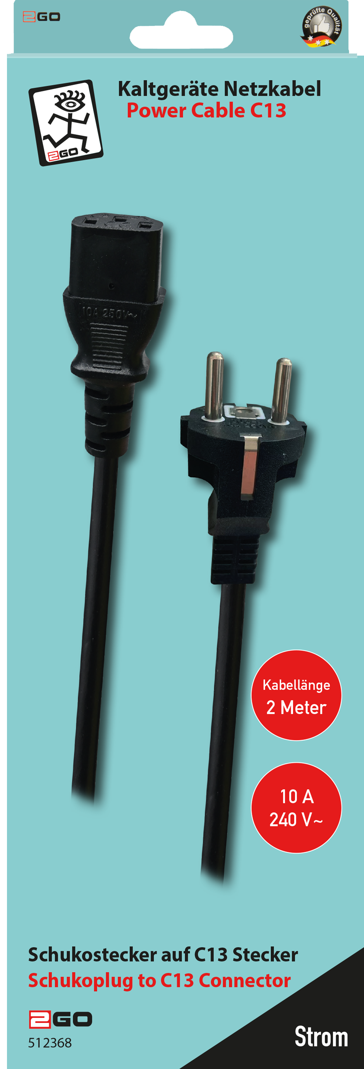 Kaltgeräte-Netzkabel