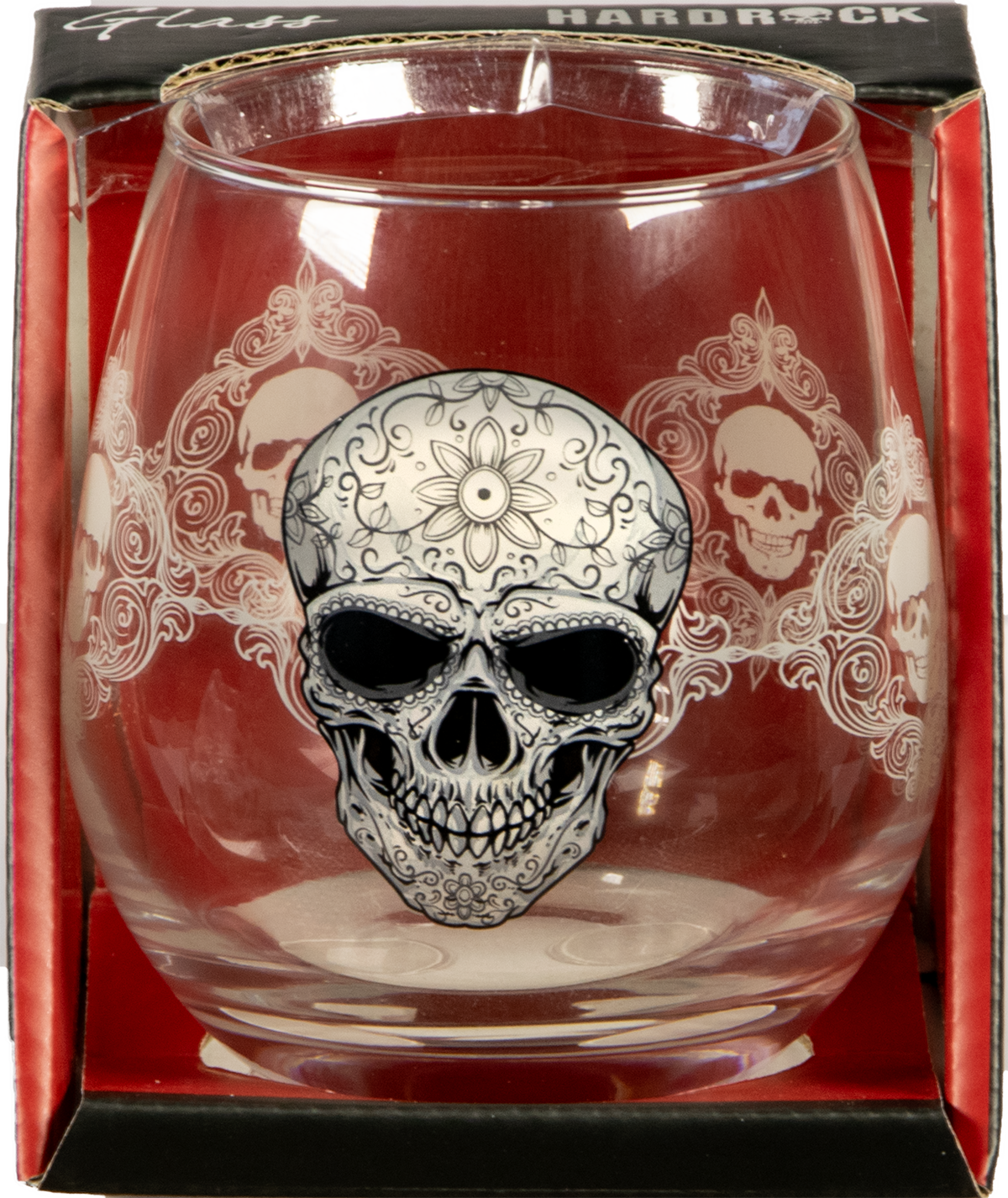 Trinkglas – HardRock, Motiv „Totenkopf“