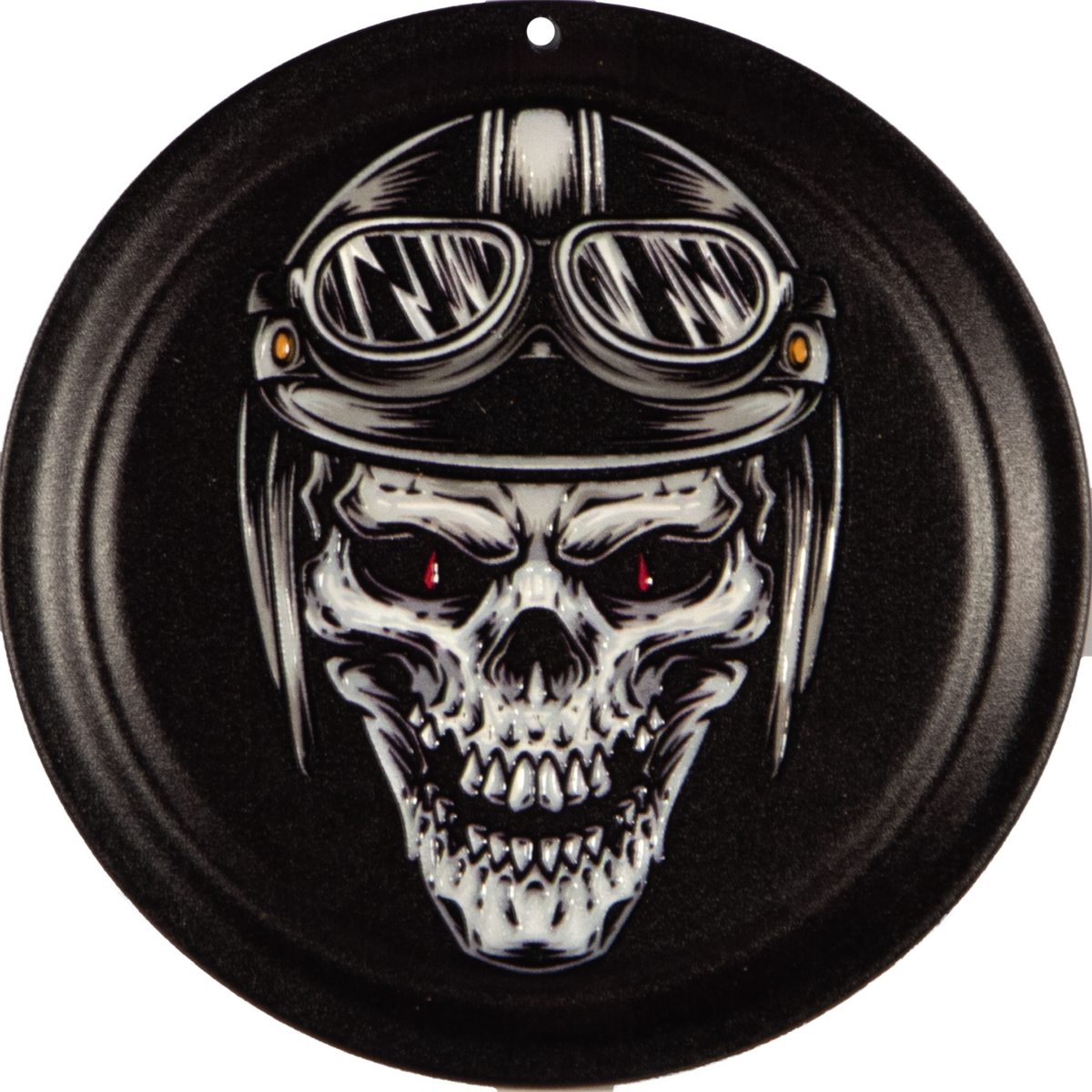 Metall-Untersetzer mit Korkboden – HardRock, Motiv „Helm“
