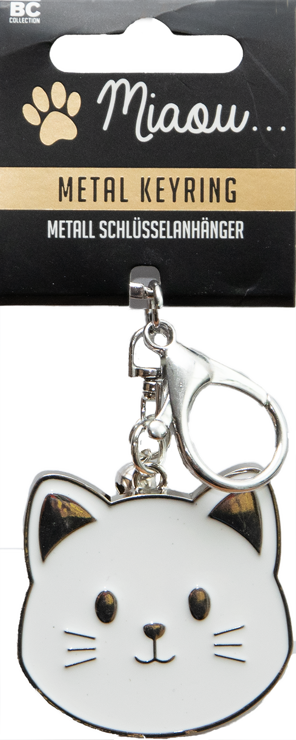 Schlüsselanhänger Cat Friends, Farbe Silber