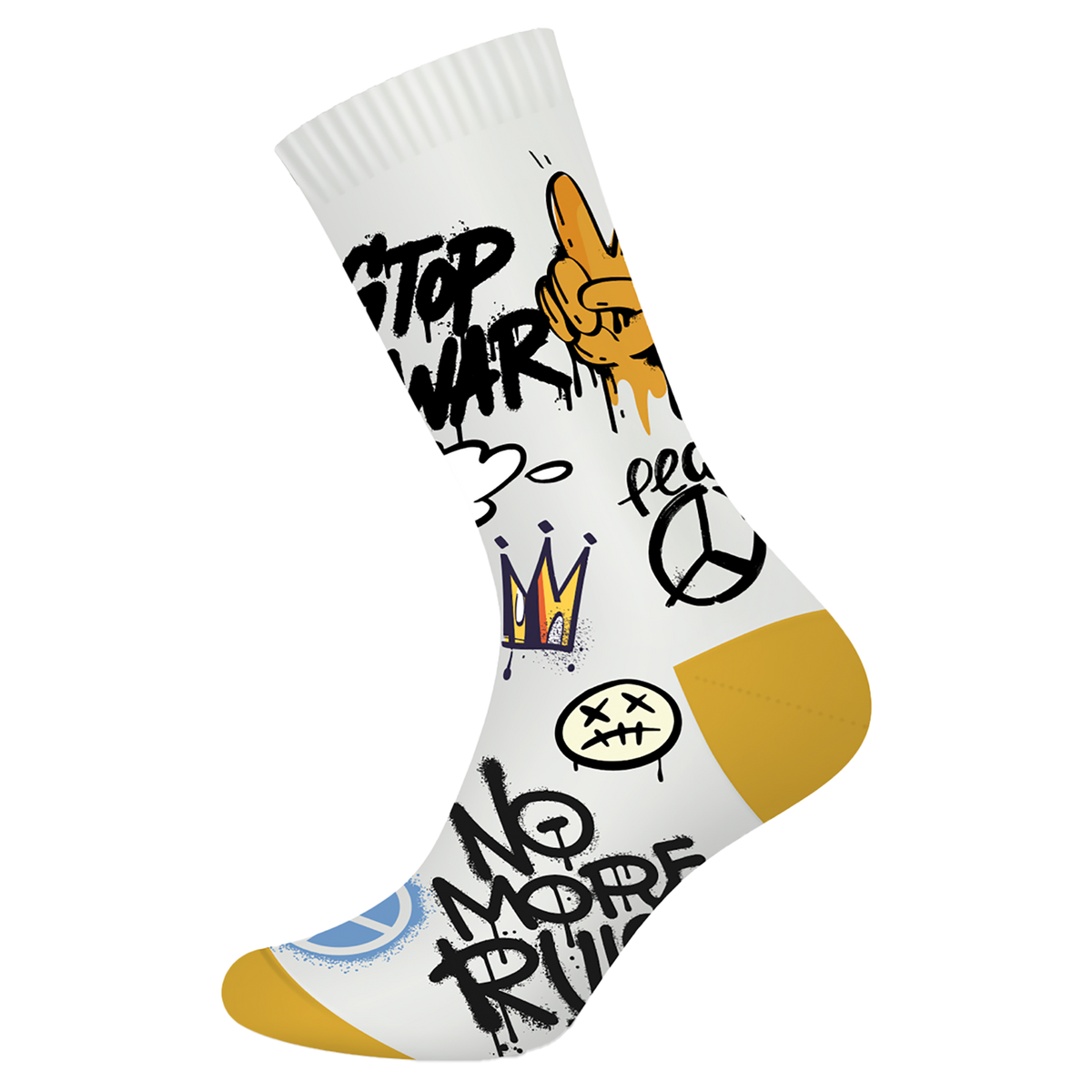 Socken aus Baumwolle – Paar – Street Legends, Motiv „Stop War“
