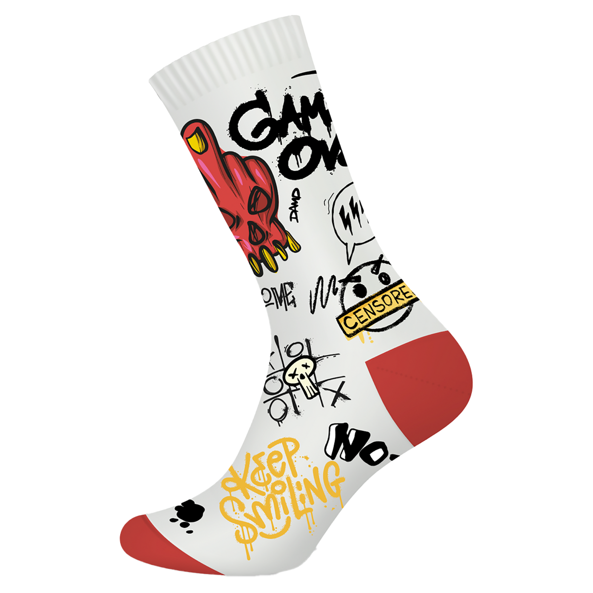 Socken aus Baumwolle – Paar – Street Legends, Motiv „Game Over“
