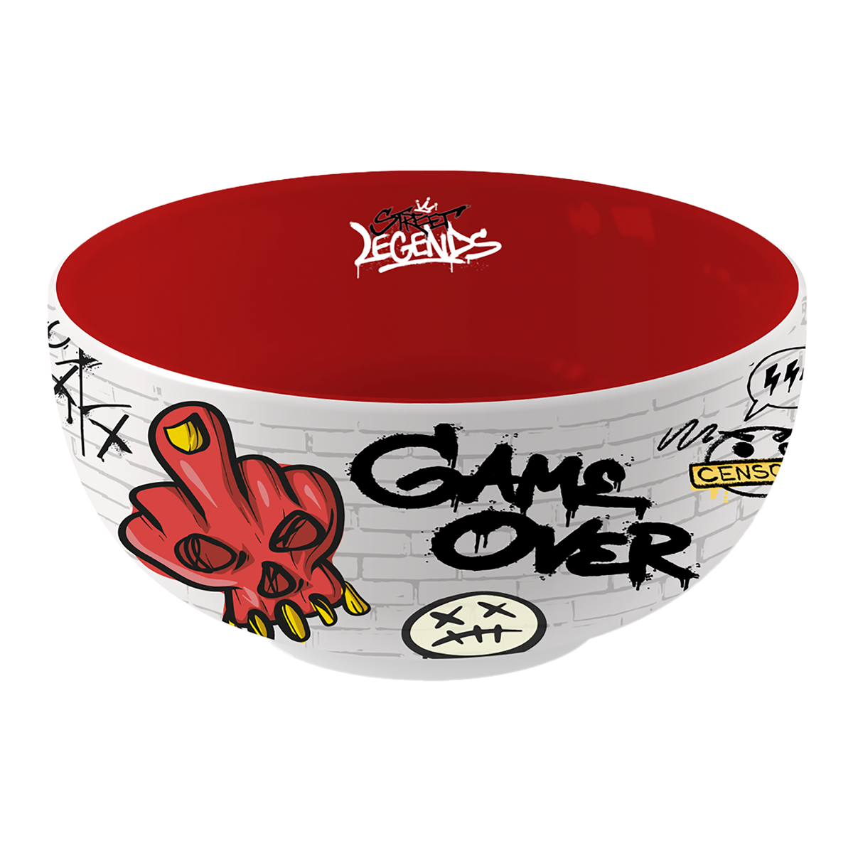 Müsli-/Servierschale aus Keramik – Street Legends, Motiv „Game Over“