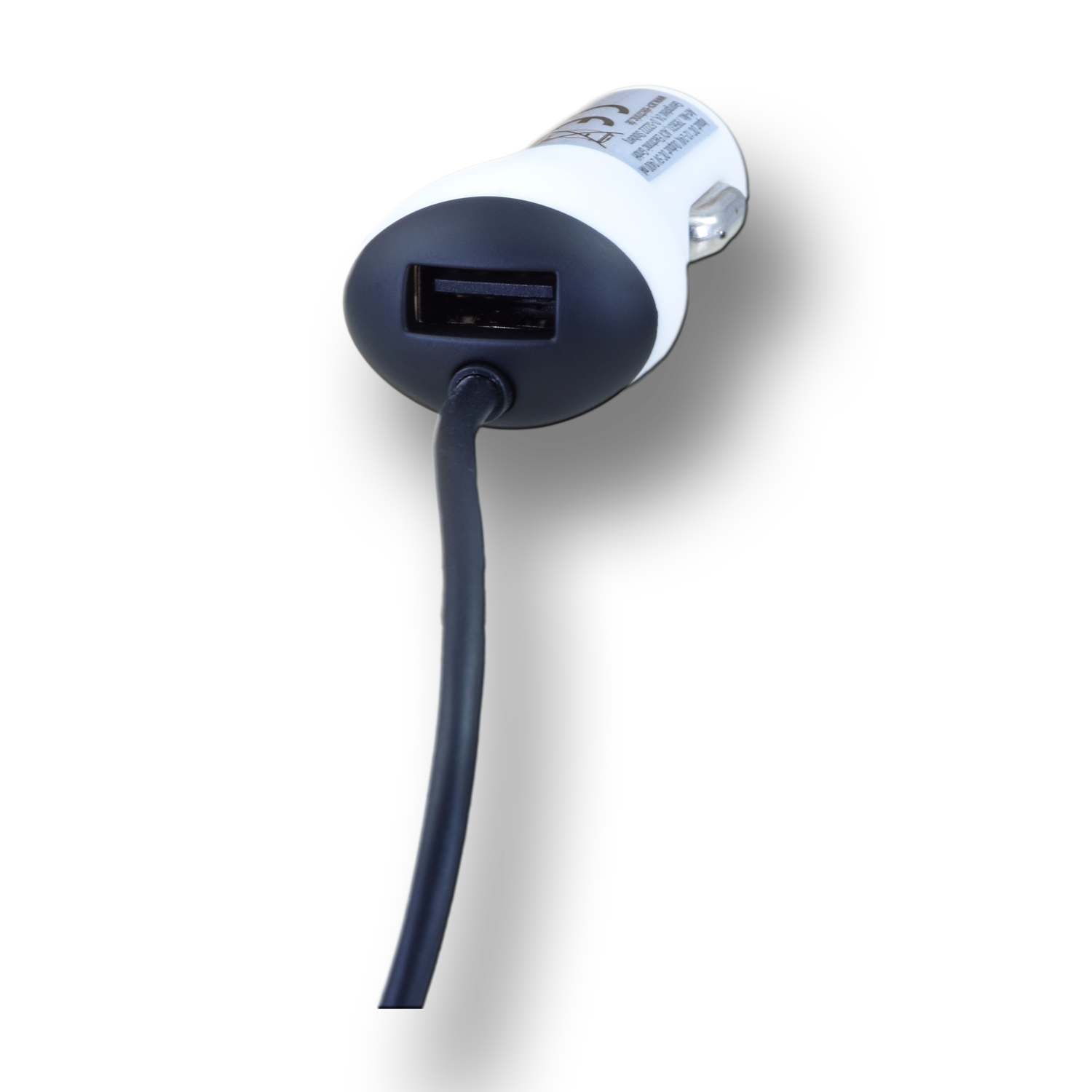 Kfz-Ladegerät / MFI zertifiziert / Lightning & 1 x USB A / 12 W / 2400 mA / schwarz-weiß