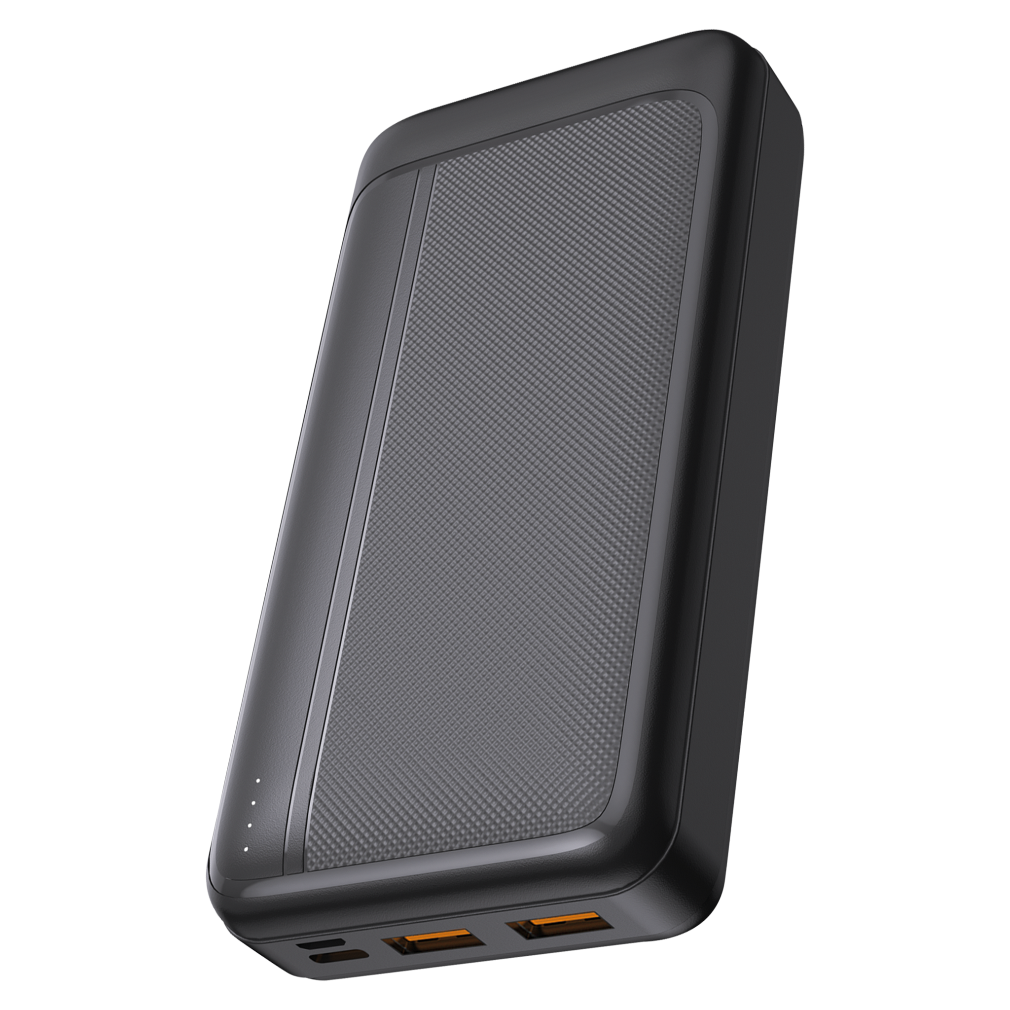 Powerbank - 10000 mAh - 2 x USB A - 4 Status-LED - schwarz