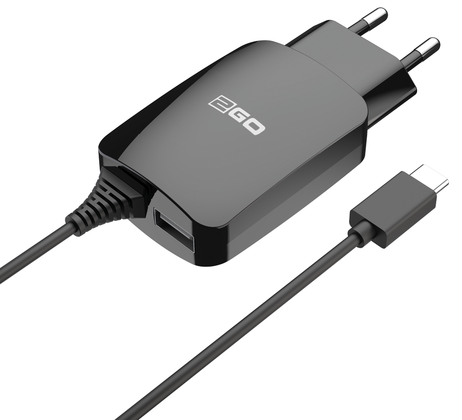 Netz-Ladegerät DUO 110 V - 240 V - schwarz