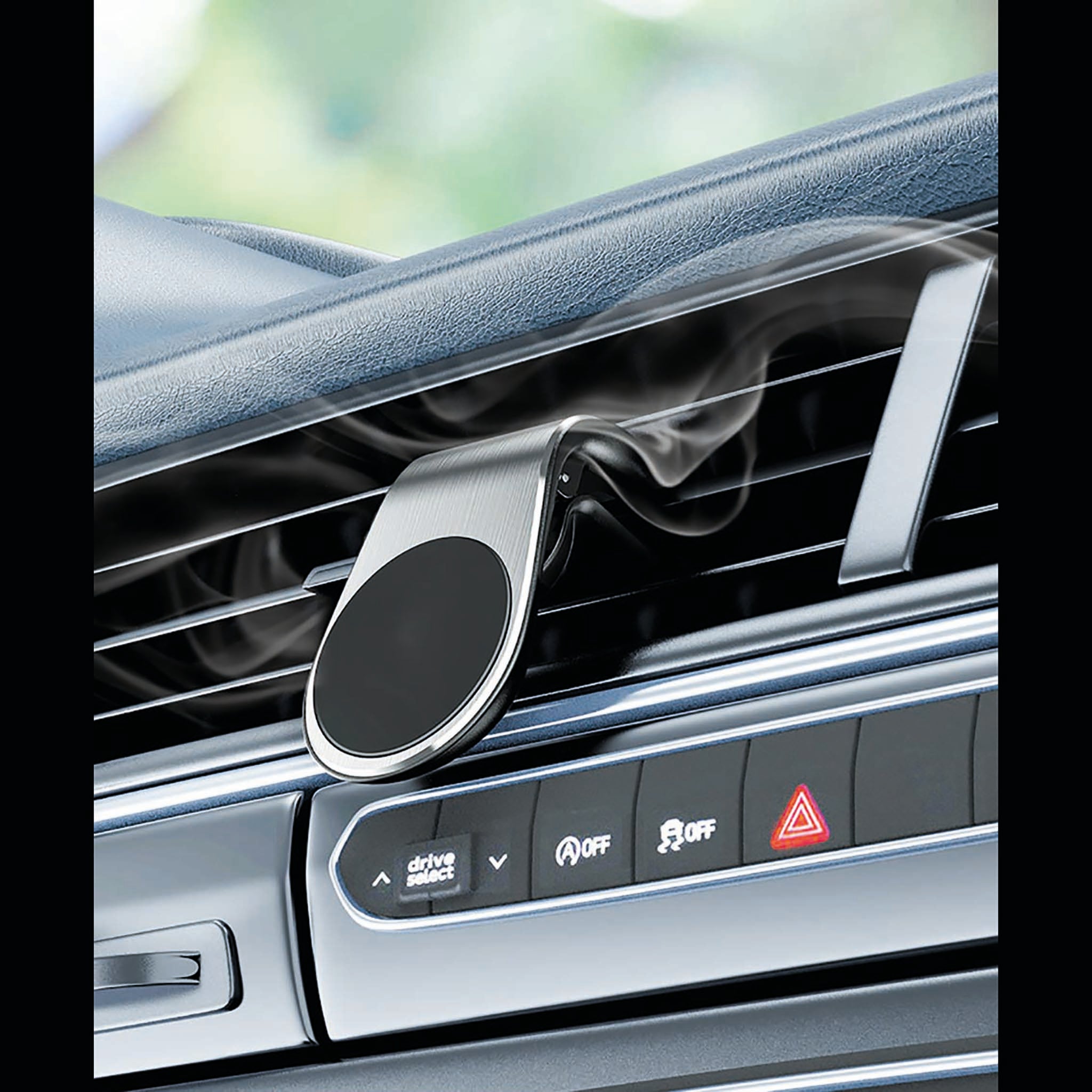 Halter "ClipMag" - Magnet - für Lüftungsschlitz - silber - Anwendung