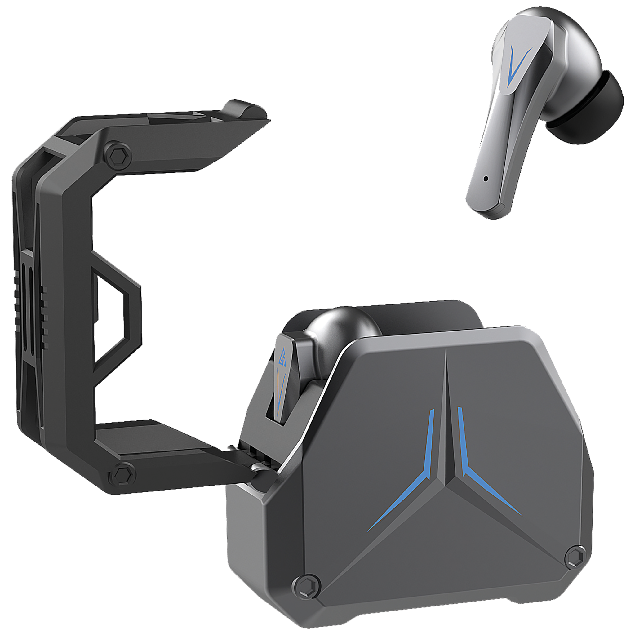 Bluetooth Headset Game - Ladebox - Touch-Steuerung - LED-Illumination - silber