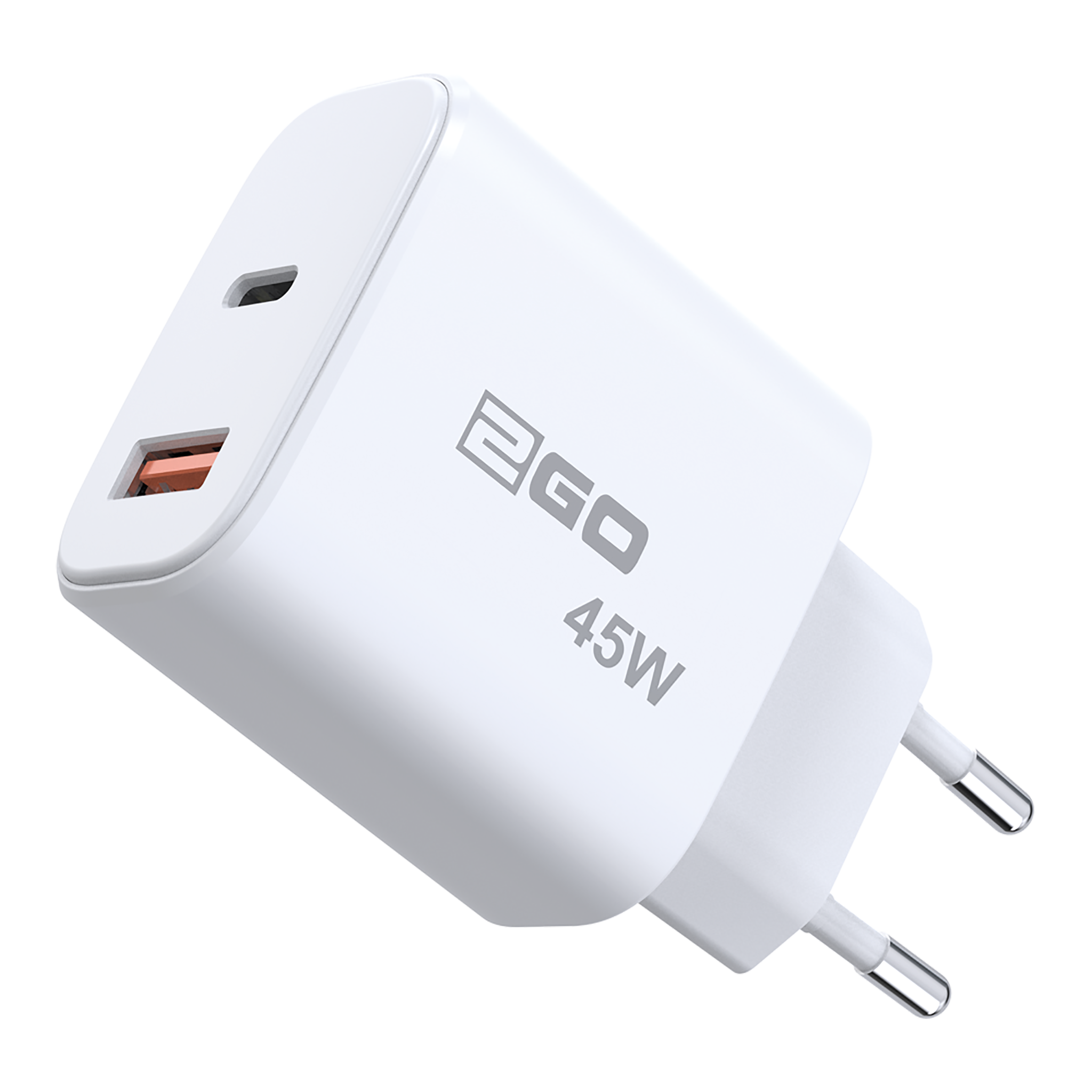USB Ladegerät - 100 - 240 V - USB A - USB Type-C - 45 W - weiß