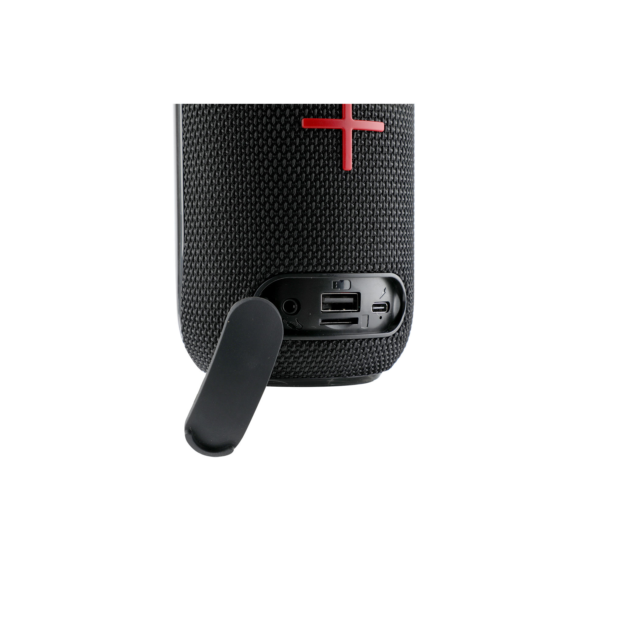 Bluetooth Lautsprecher Glow - RGB-LED-Lichtshow - Handschlaufe - Abdeckung - Detail Abdeckung