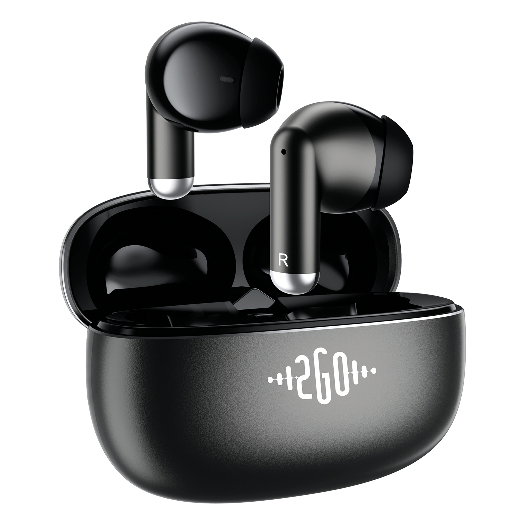 Bluetooth Headset "Alloy" - Vollmetallcase - Touch-Steuerung - Ladebox - anthrazit