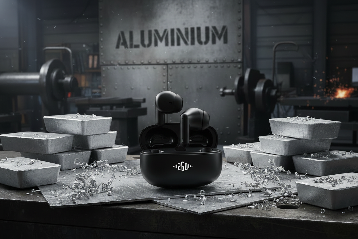 Bluetooth Headset Alloy Dark - Industrial Aluminium