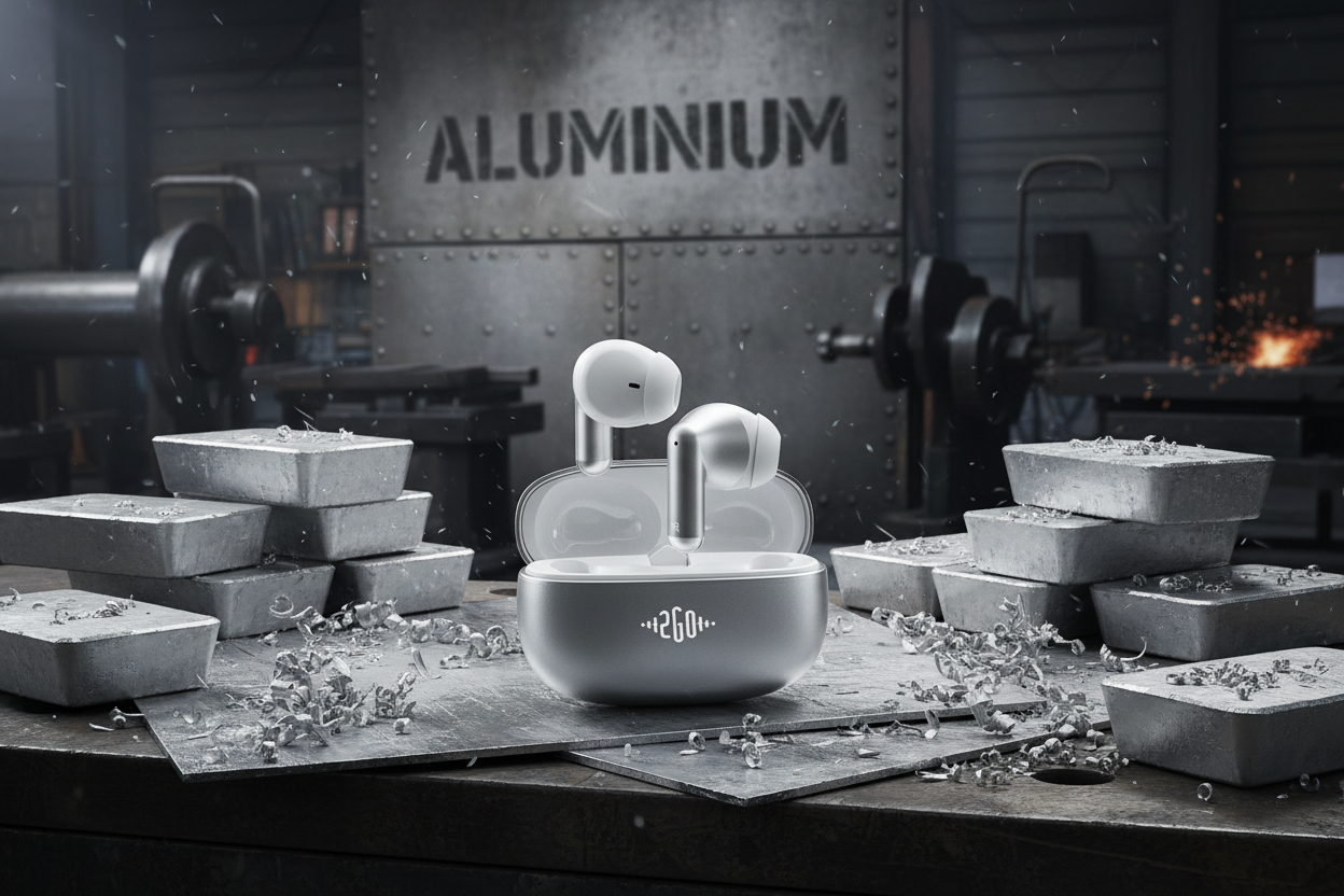 Bluetooth Headset Alloy - Industrial Aluminium