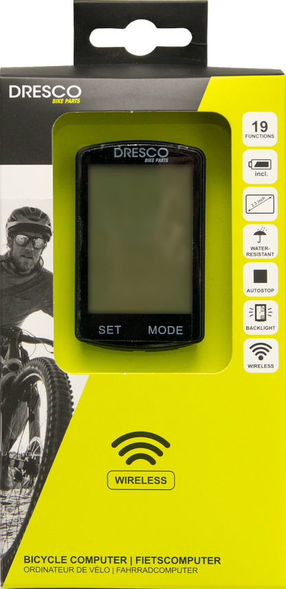 Fahrradcomputer schwarz, drahtlos
