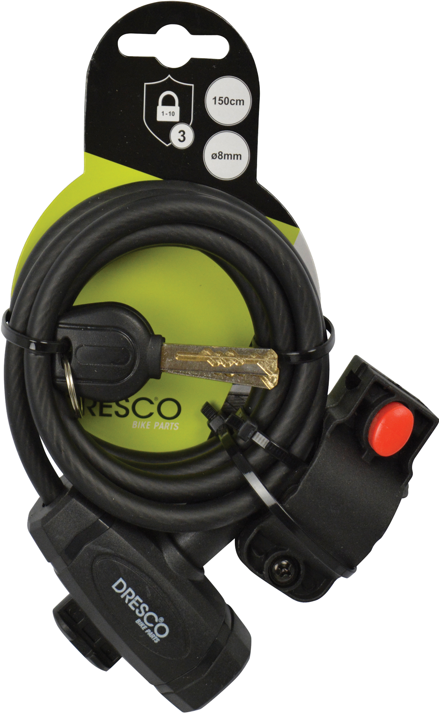 Kabelschloss mit 2 Schlüsseln