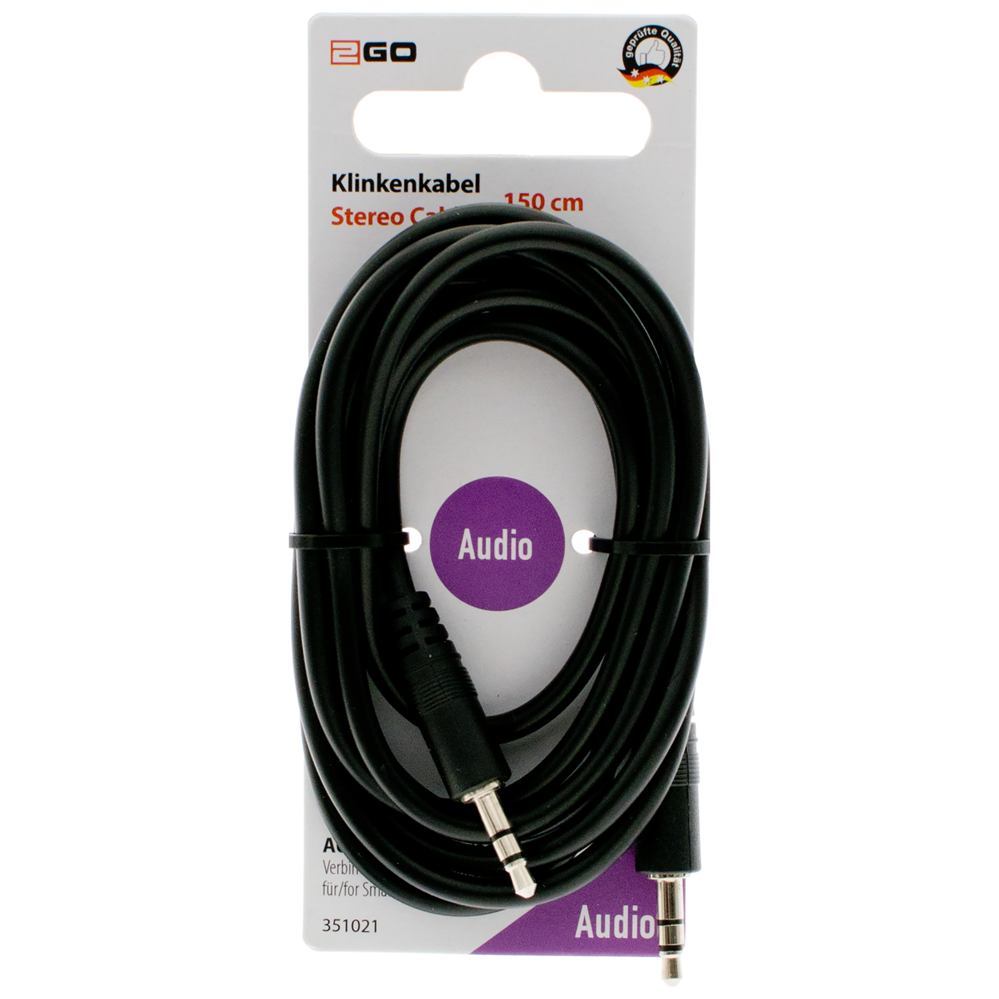 AUX Stereo-Audio-Kabel - schwarz