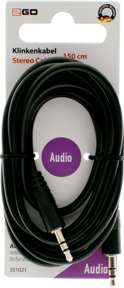 AUX Stereo-Audio-Kabel - schwarz