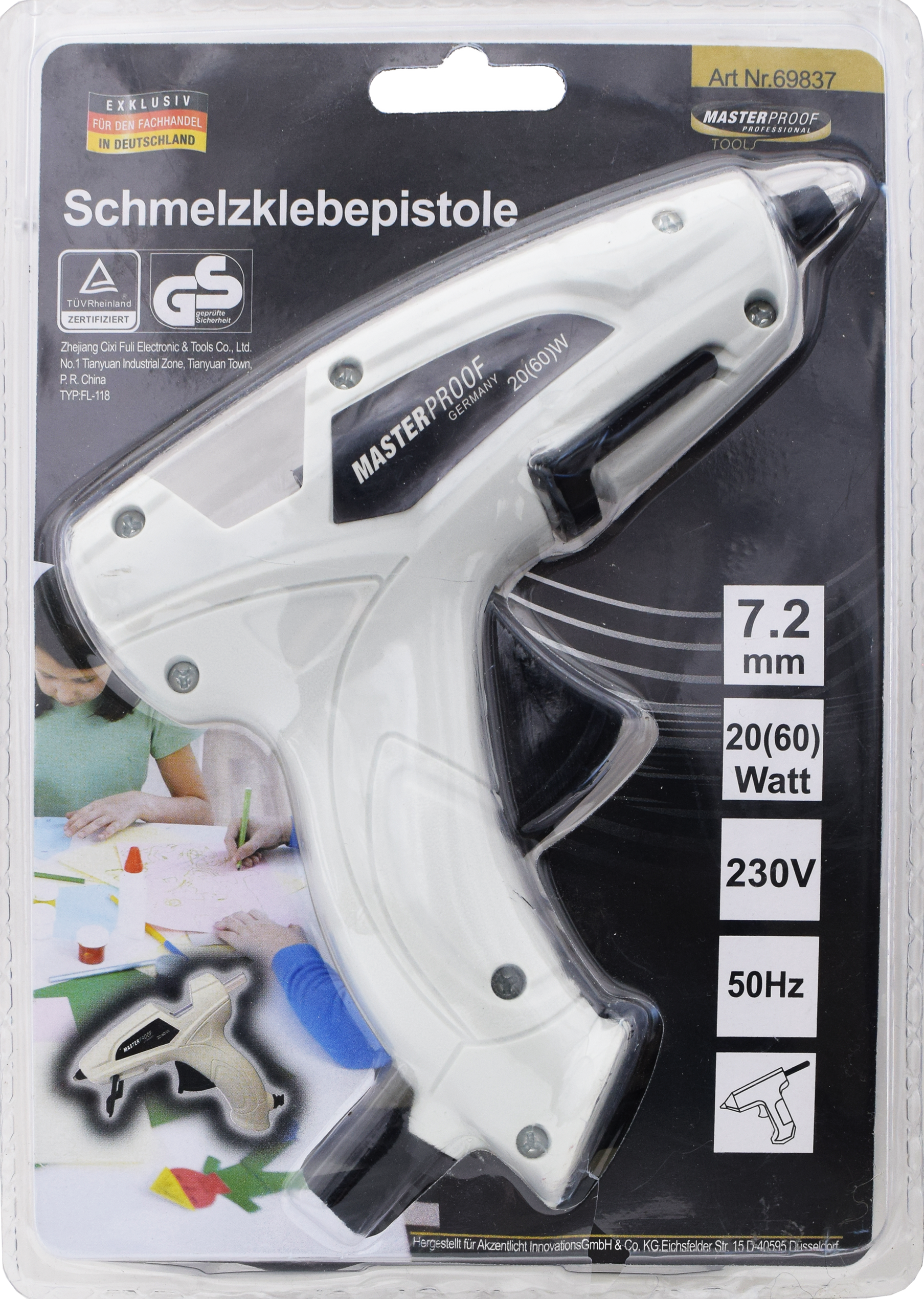 Schmelzklebepistole 7,2 mm