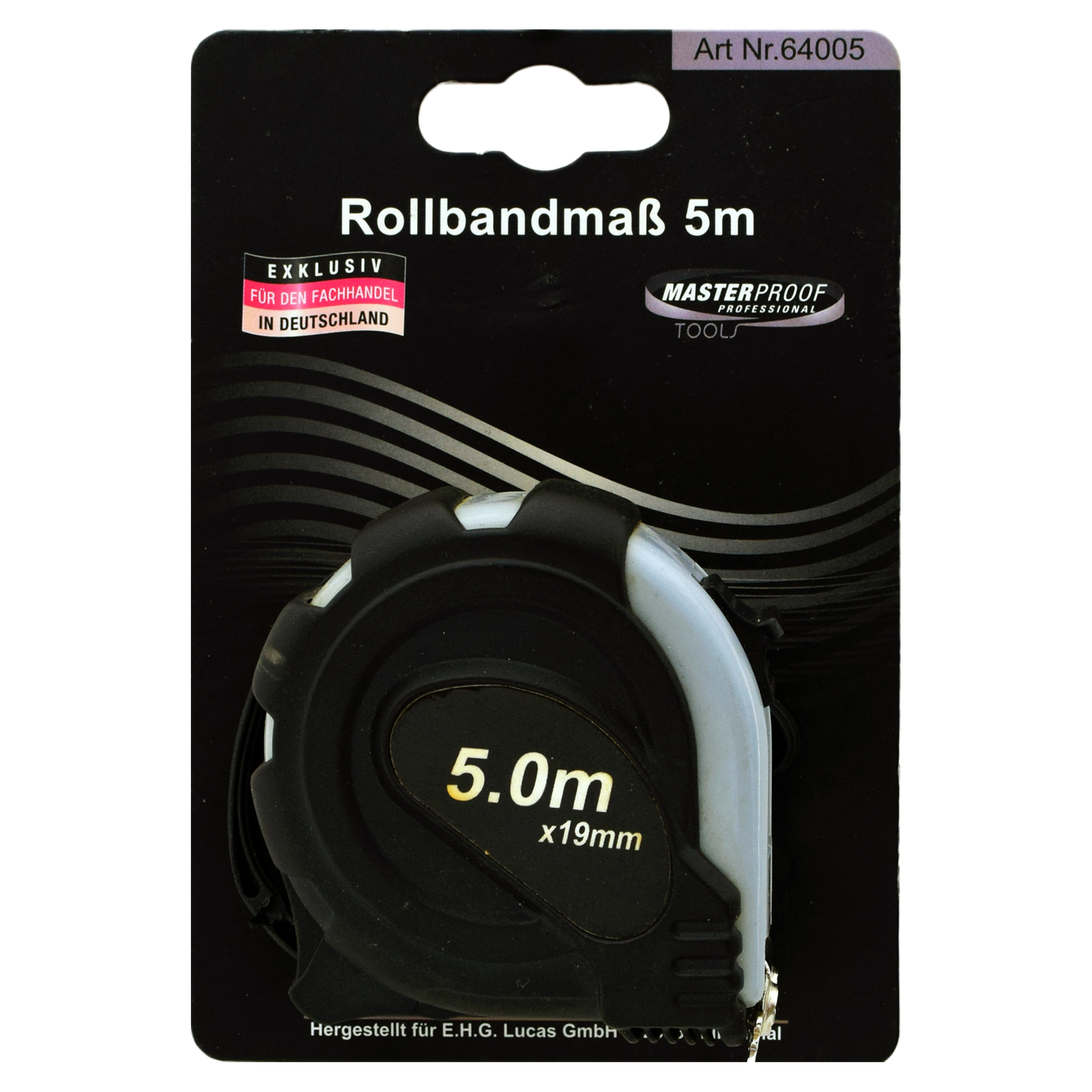 Rollbandmaß - Aufrollautomatik - Stopper - 5 m