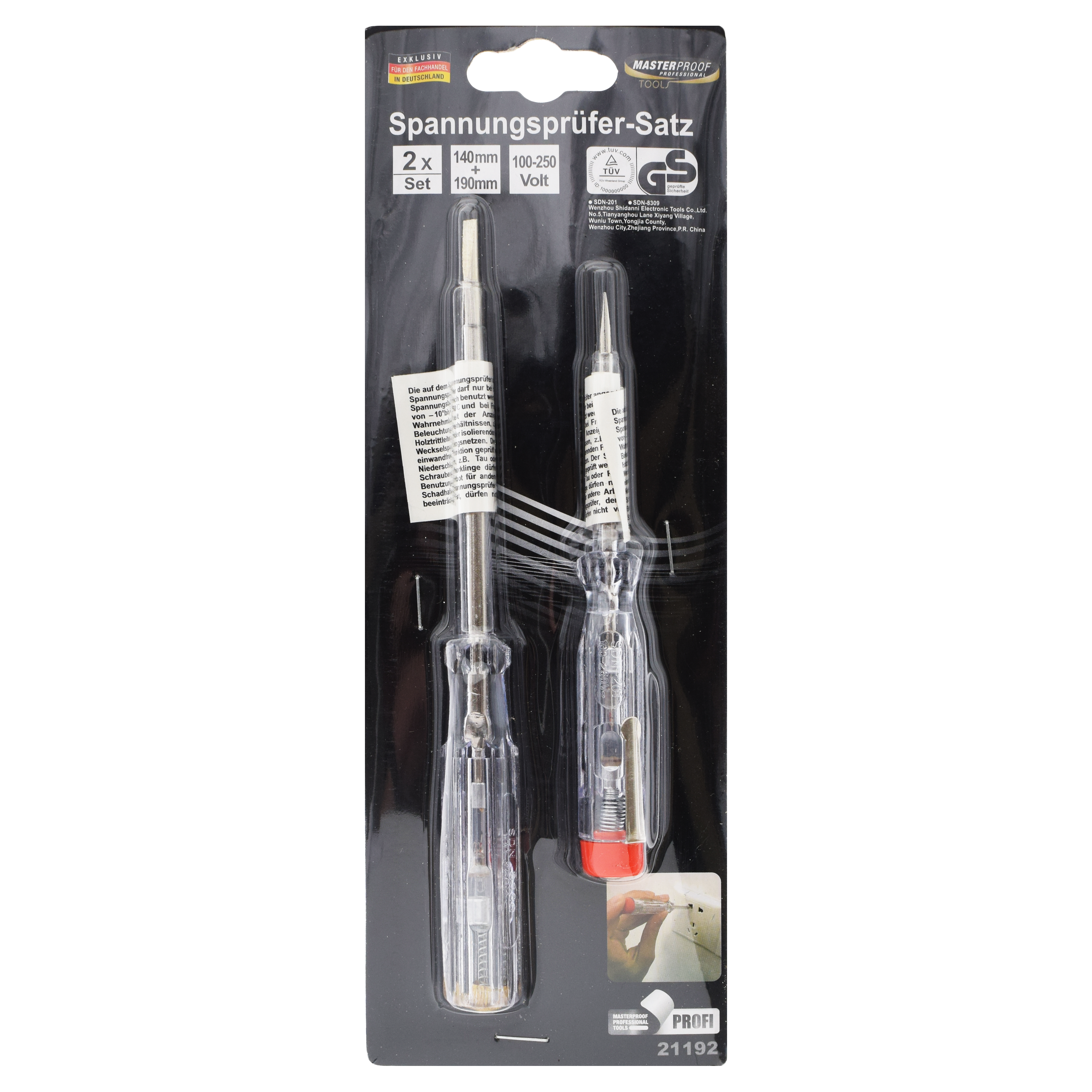 Spannungsprüfer-Set - 2-teilig - VDE-geprüft - 140 mm & 190 mm