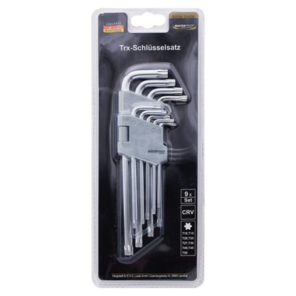 Torx Schlüsselsatz - 9-teilig - CRV - mit Halter
