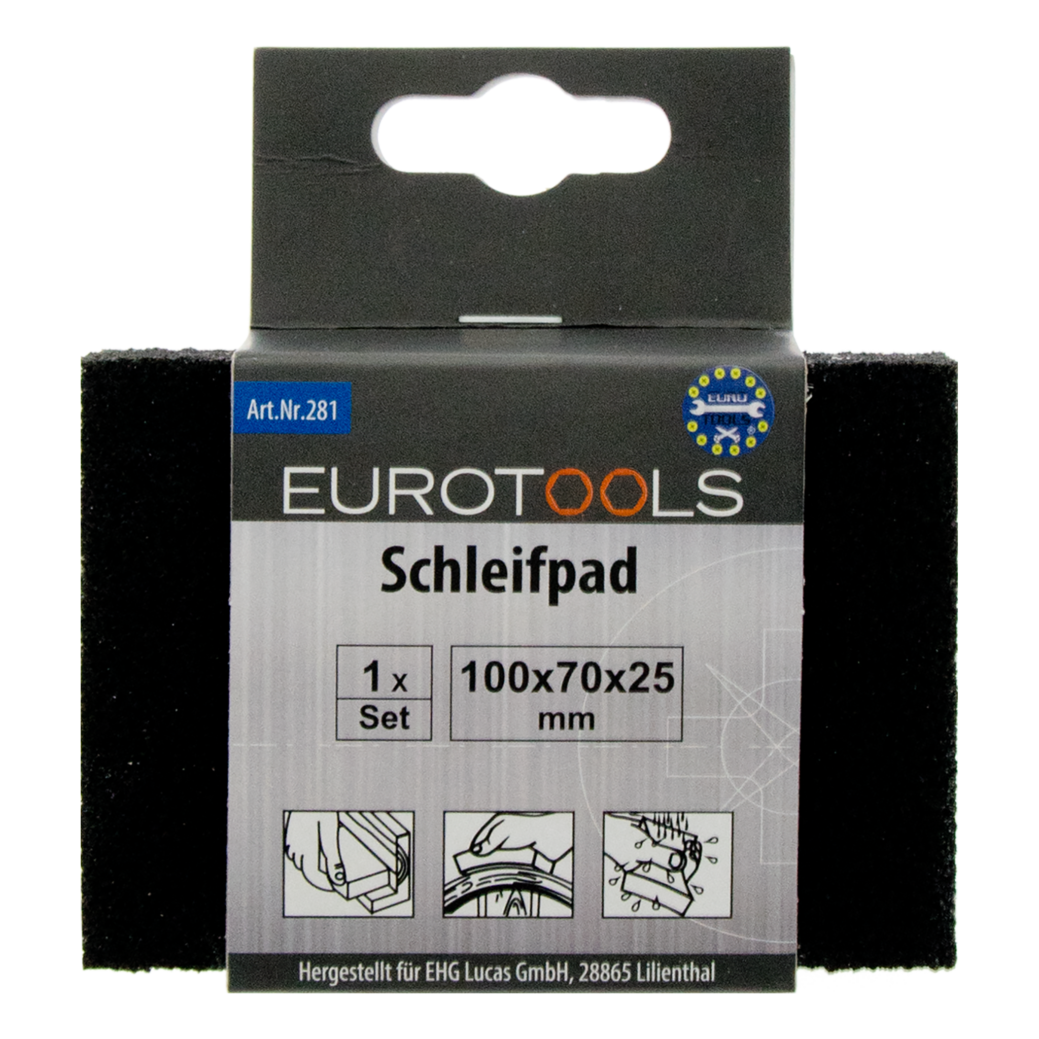 Schleifpad - 125 x 100 x 12 mm
