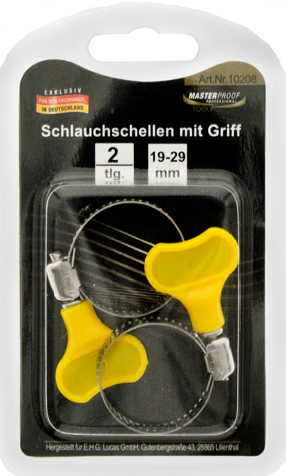 Schlauchschellen 19 - 29 mm mit Griff