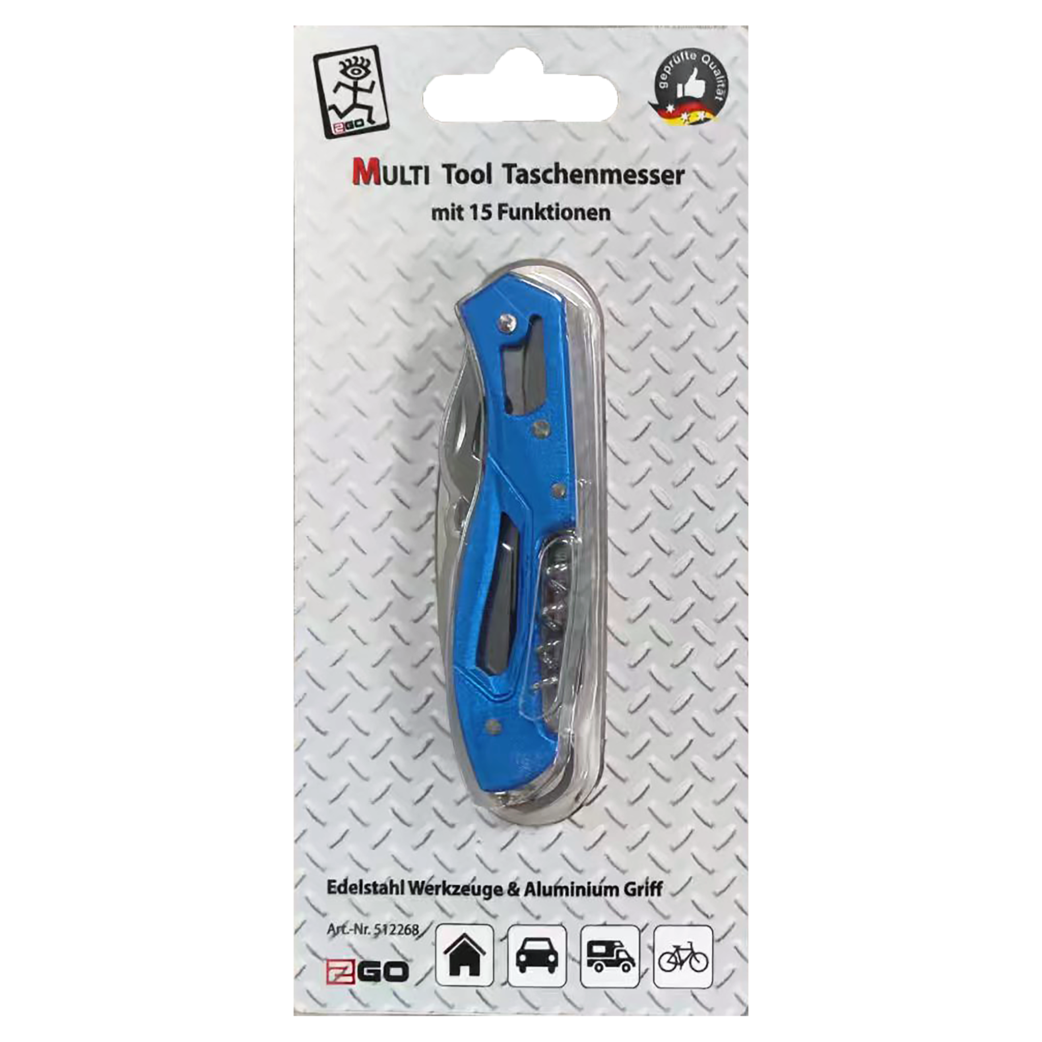 Multitool Taschenmesser - 15 in 1 - Edelstahl