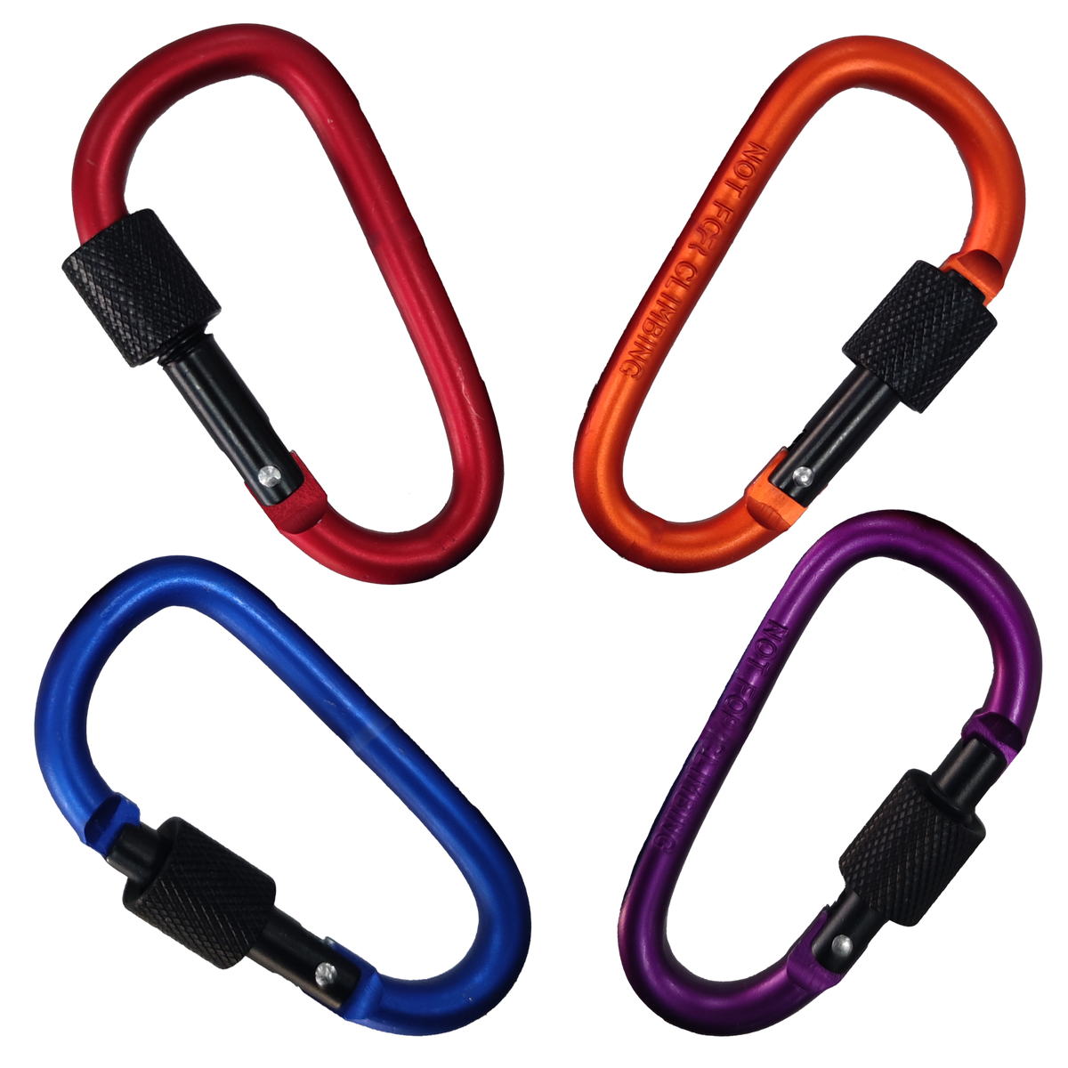 Aluminium Karabiner Set (4 Stück)