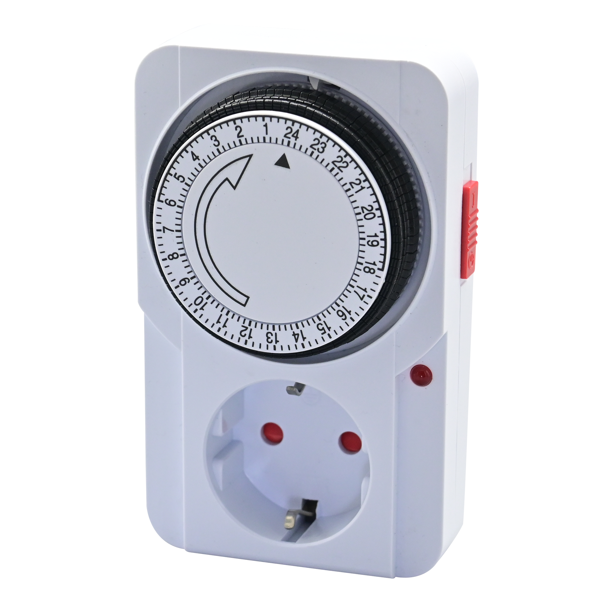 Mechanische Zeitschaltuhr – 15-Min.-Intervalle - 16A - 3680W - 3 Modi - IP20 - weiß