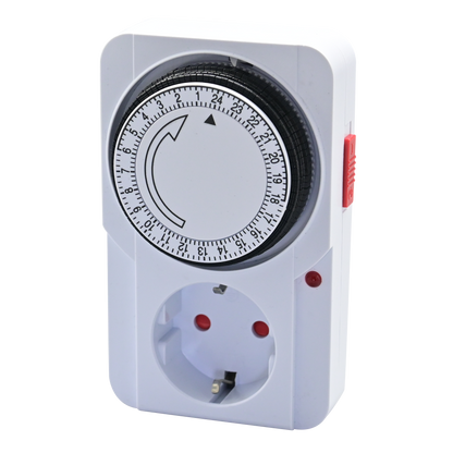 Mechanische Zeitschaltuhr – 15-Min.-Intervalle - 16A - 3680W - 3 Modi - IP20 - weiß