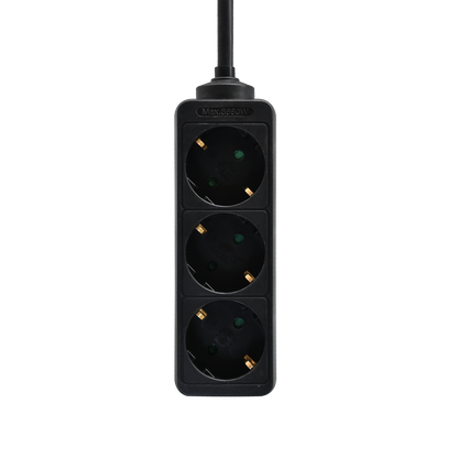 Steckdosenleiste 3-fach 16A - 3680W - 150 cm - schwarz