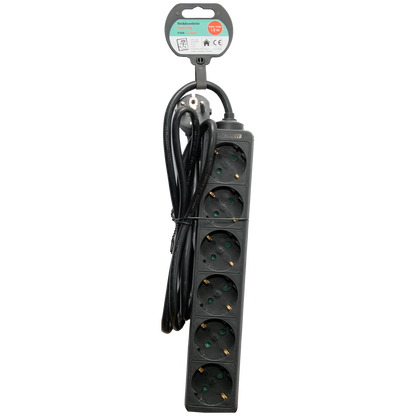 Steckdosenleiste 6-fach - 16 A - 3680 W - 150cm - schwarz - Verpackung