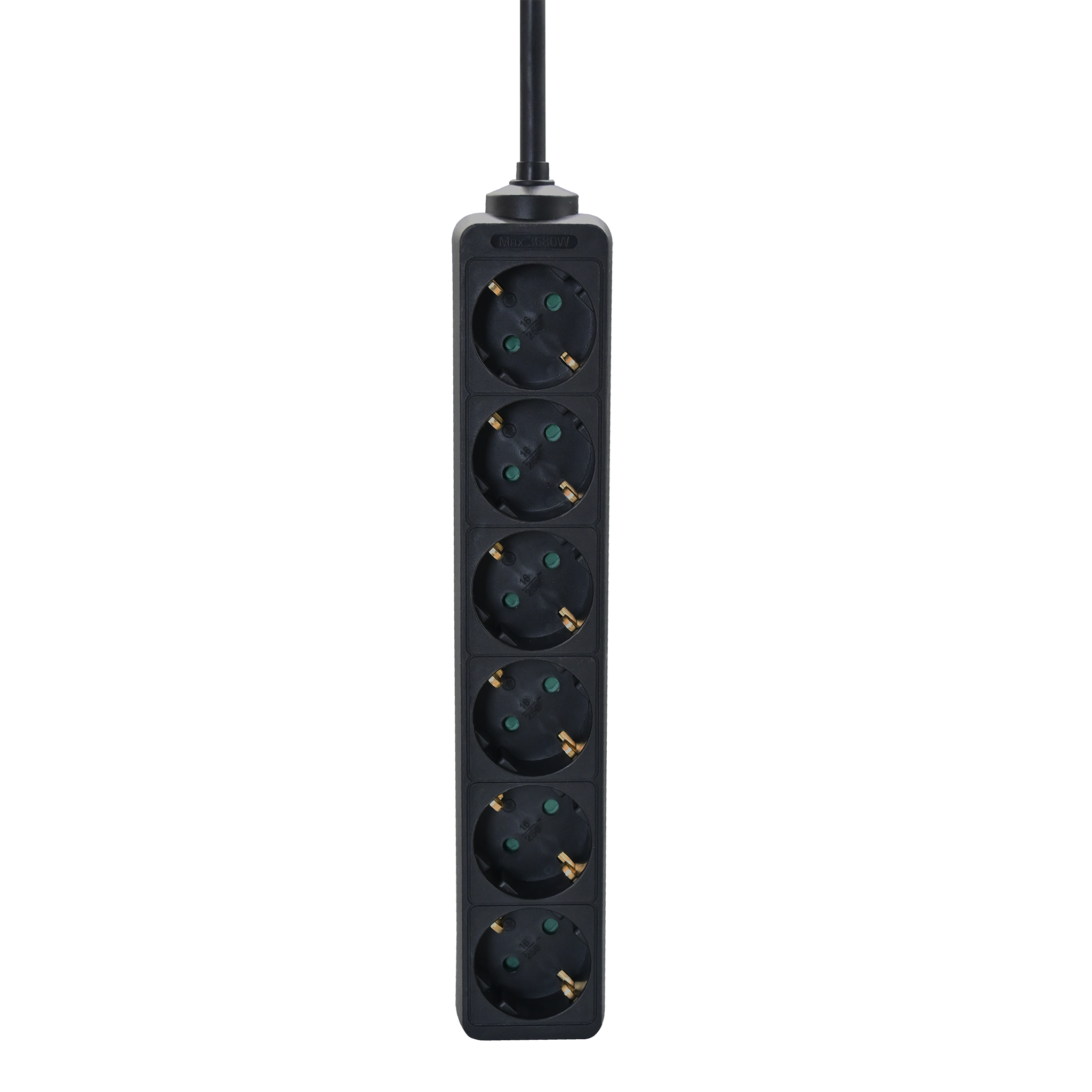 Steckdosenleiste 6-fach - 16 A - 3680 W - 150cm - schwarz