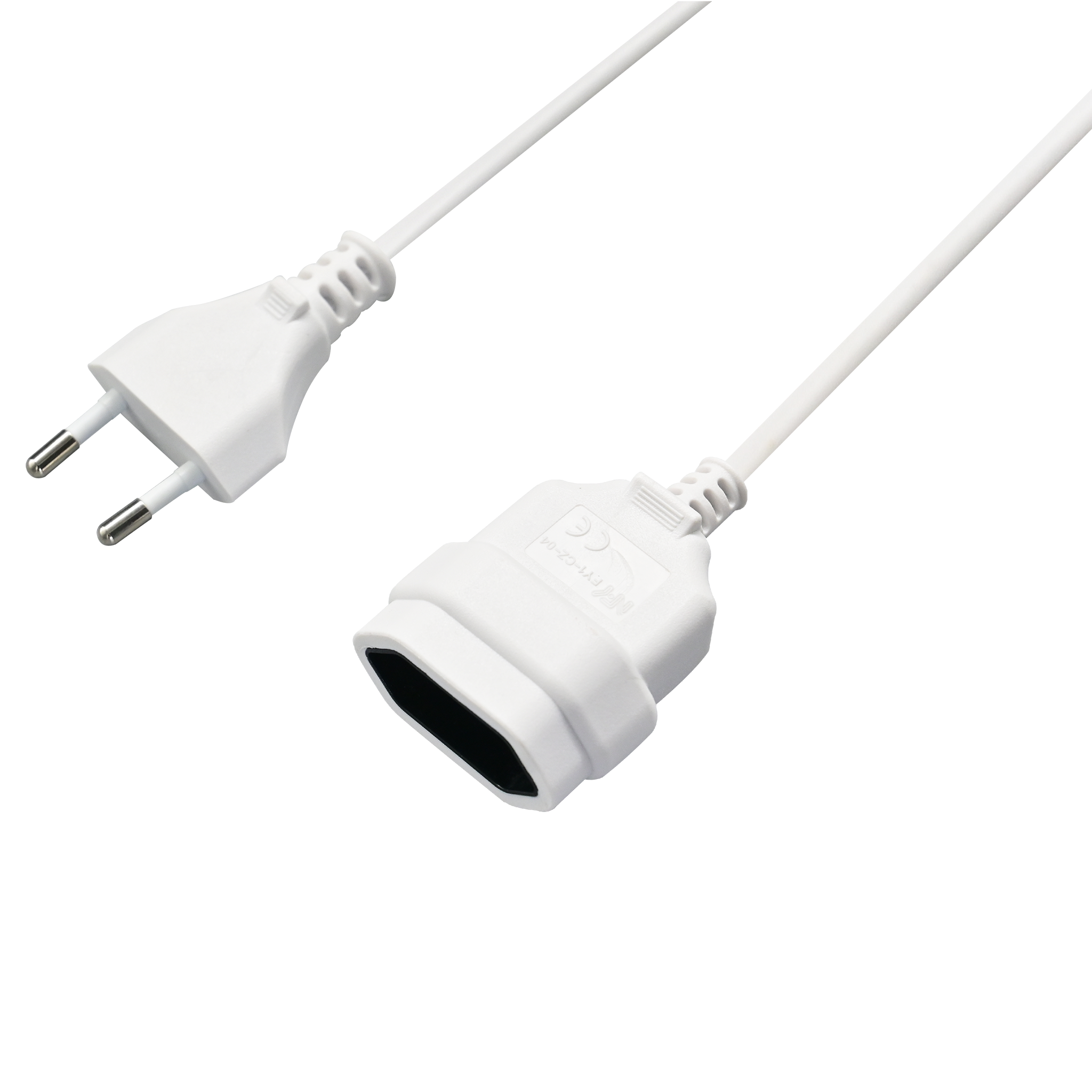 Euro-Verlängerung - Euro-Stecker auf Euro-Kupplung - maximal 600 W - 300 cm - weiß