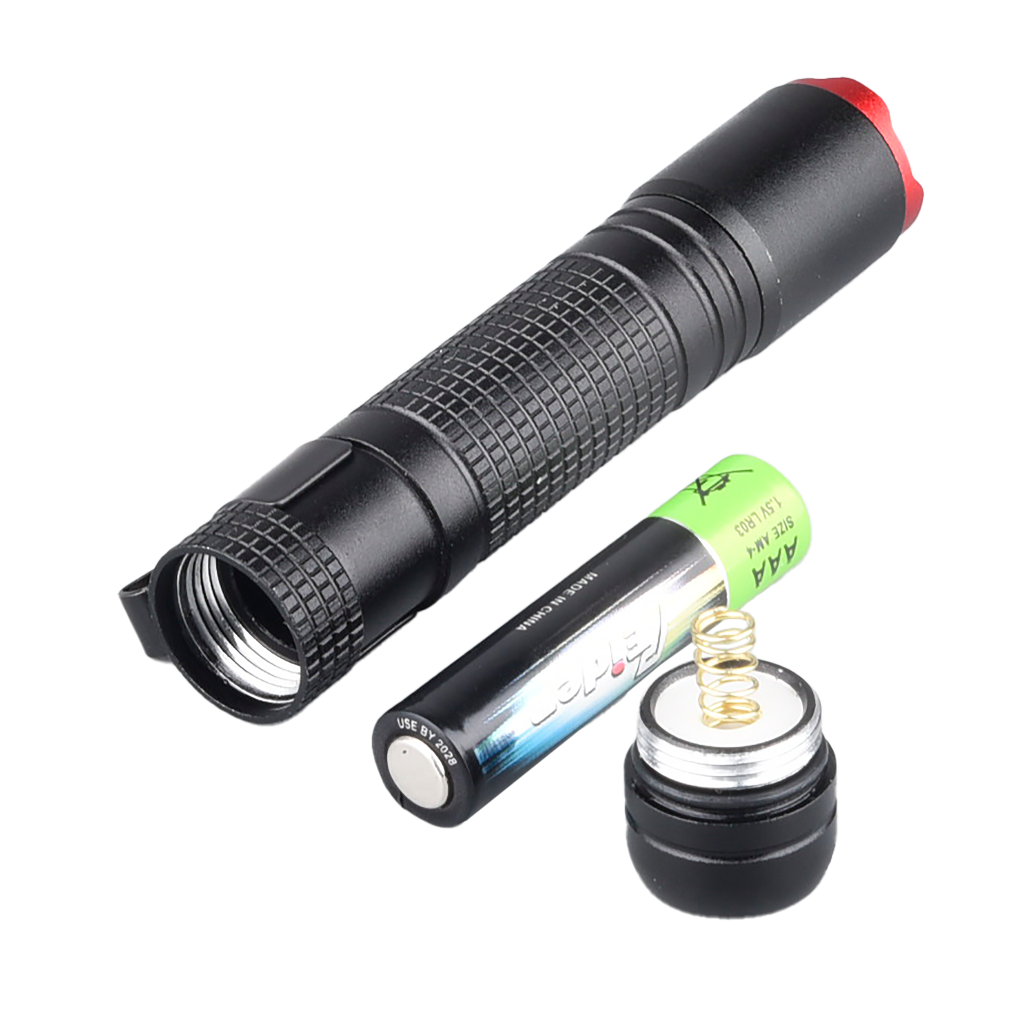 Taschenlampe "Pen S" - Aluminium - 80 Lumen - IPX4 - schwarz