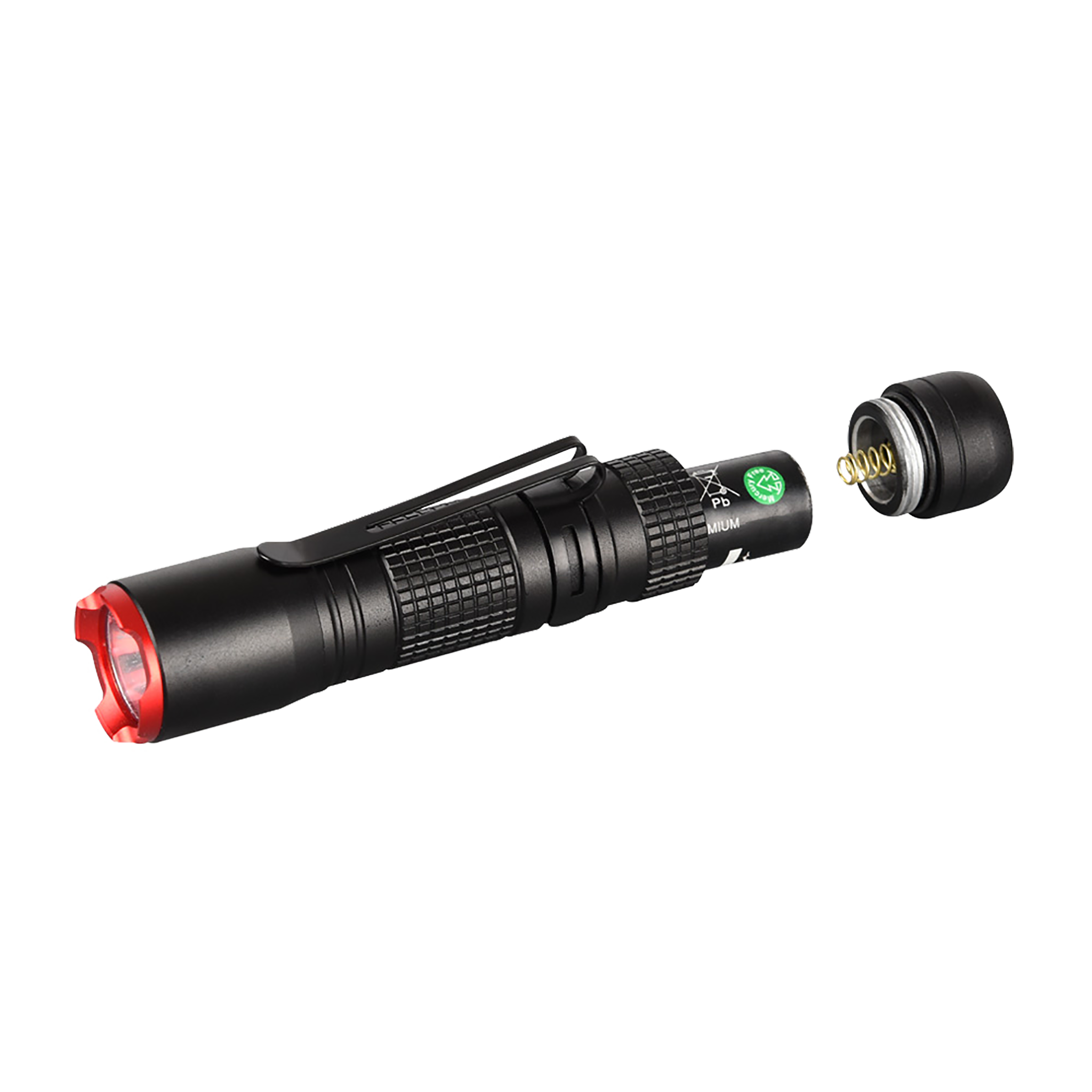 Taschenlampe "Pen S" - Aluminium - 80 Lumen - IPX4 - schwarz