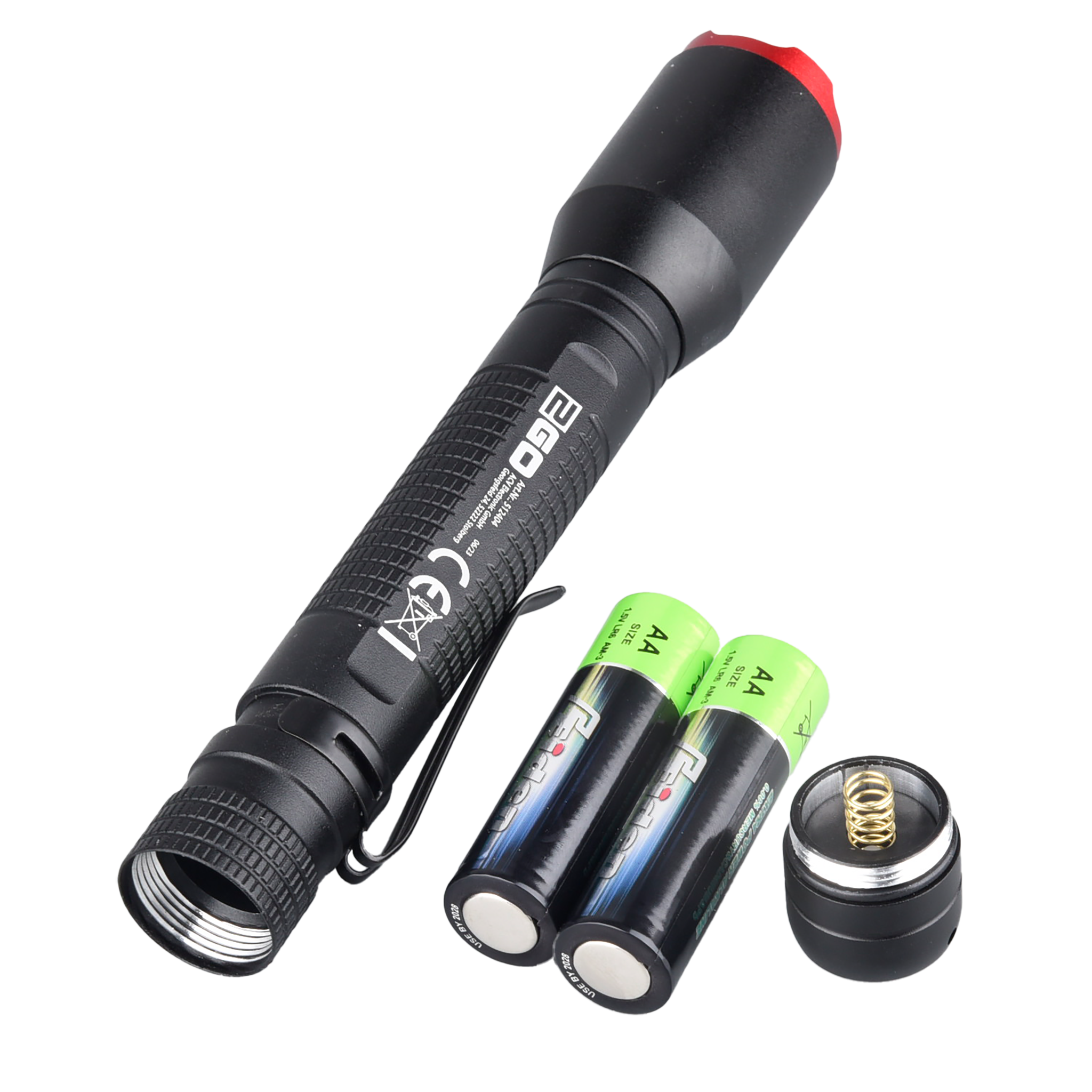 Taschenlampe "Pen L" - 250 Lumen - zoombar - 3 Modi - schwarz