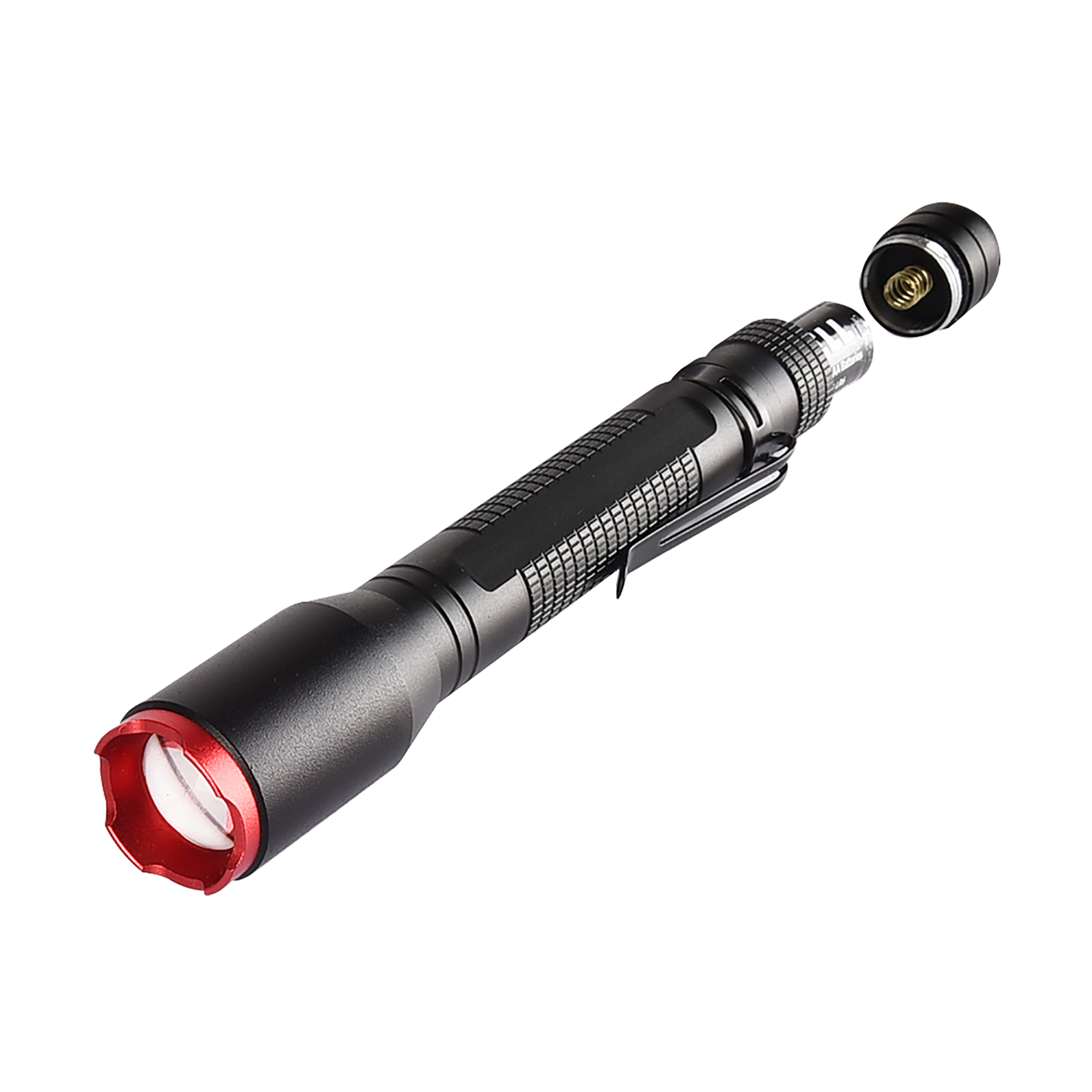 Taschenlampe "Pen L" - 250 Lumen - zoombar - 3 Modi - schwarz