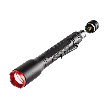 Taschenlampe "Pen L" - 250 Lumen - zoombar - 3 Modi - schwarz