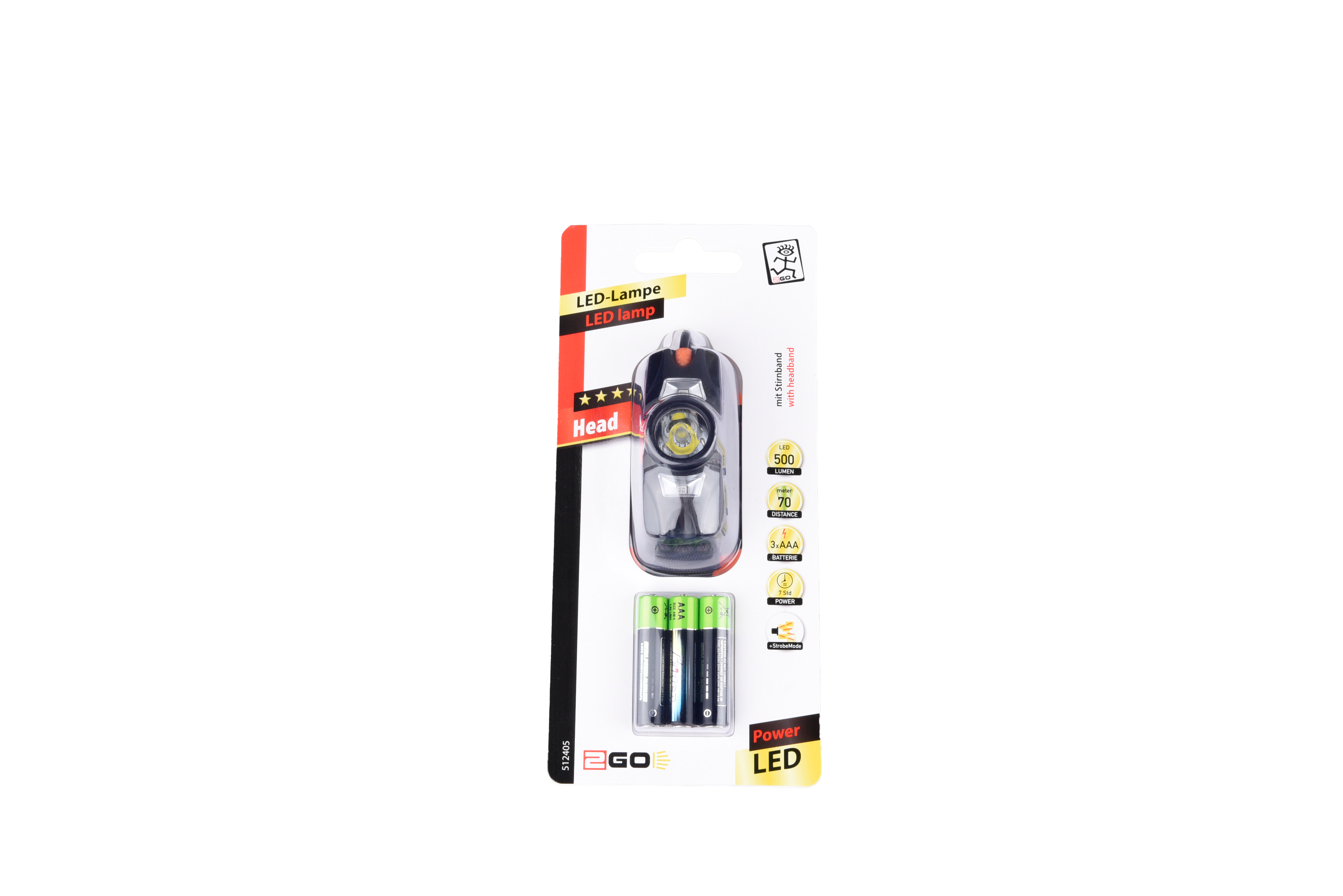 LED Kopfleuchte mit Stirnband