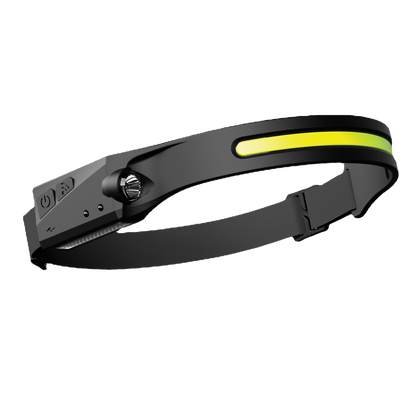 LED Stirnlampe - Lichtband - LED-Spot - größenverstellbar - schwarz
