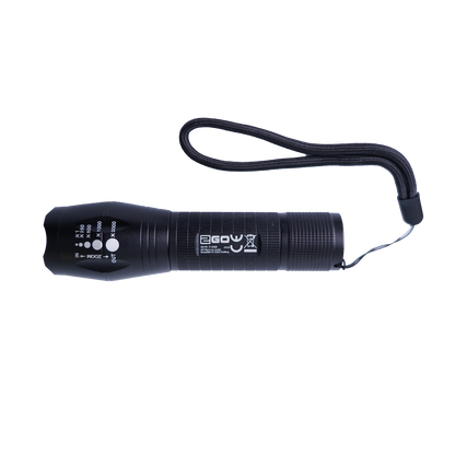 Taschenlampe "Travel" - Aluminium-Gehäuse - 380 Lumen - 300 m Reichweite - zoombar - 3 Modi - schwarz