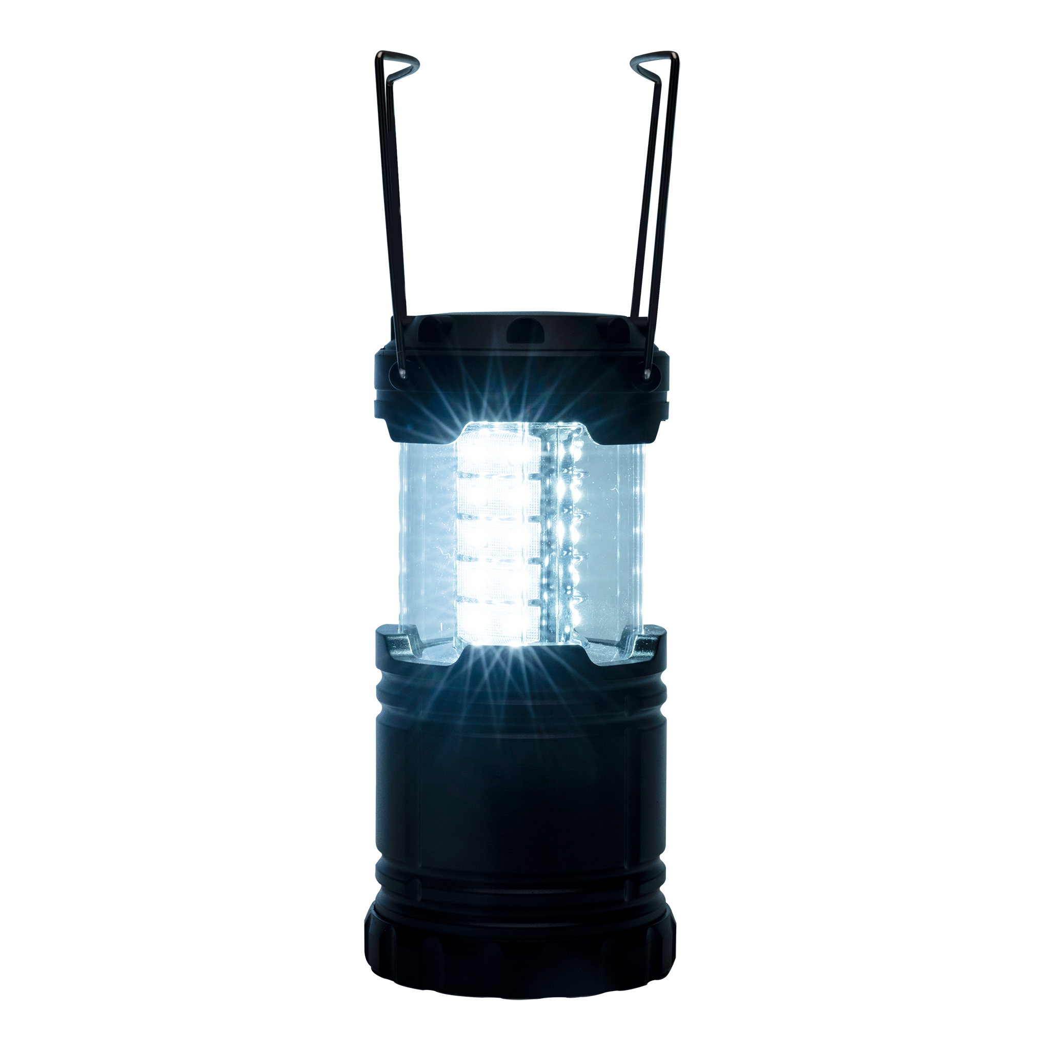 LED Laterne - "Camp" - 140 Lumen - 30 LEDs - stellbar & hängbar - schwarz