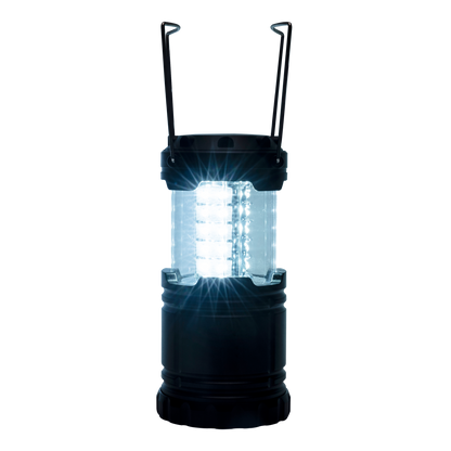 LED Laterne - "Camp" - 140 Lumen - 30 LEDs - stellbar & hängbar - schwarz